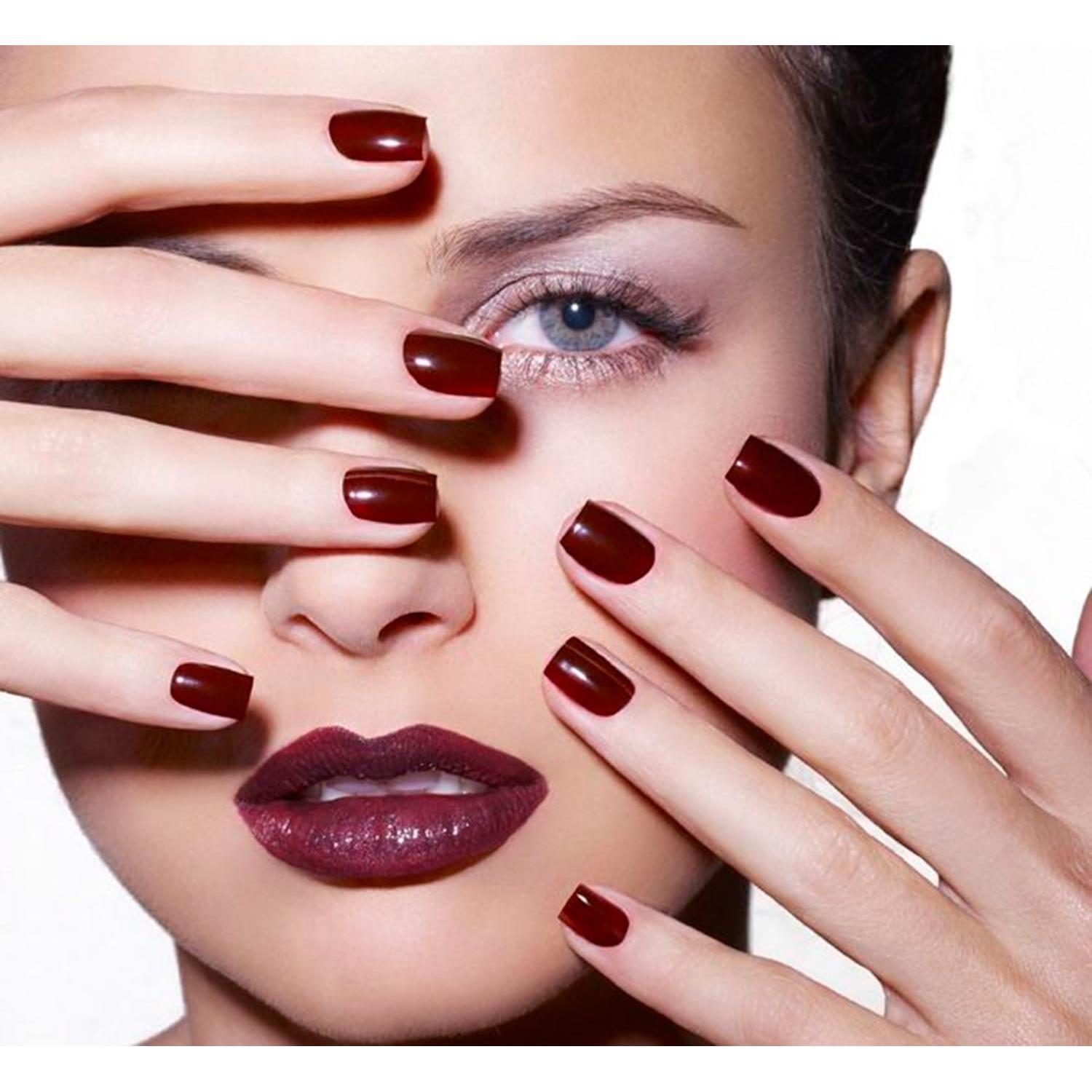 Uñas Falsas Cortas Cuadradas ZWENJIE 24 Pcs Acrílicas 3D