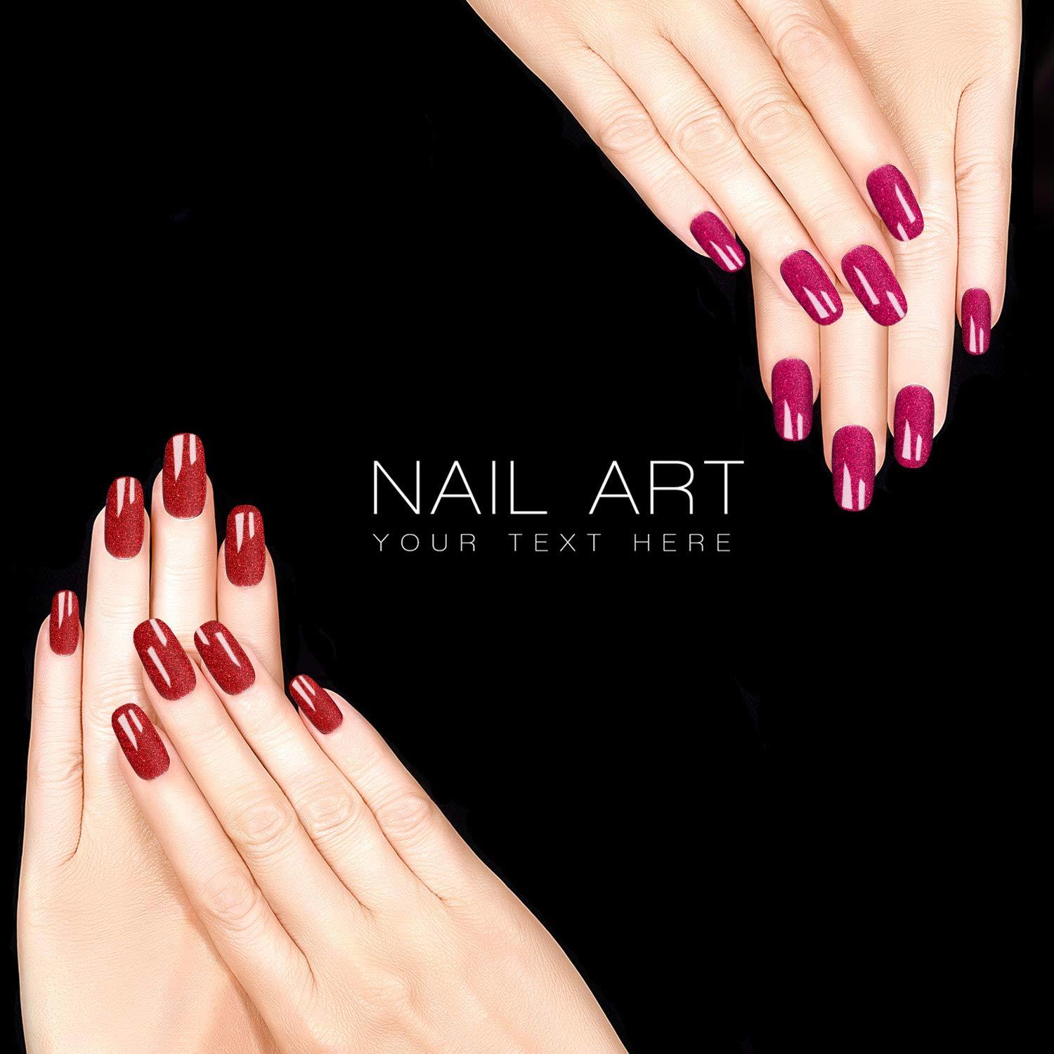 Envolturas de Uñas Brillantes Maitys 16 Hojas Color Retro