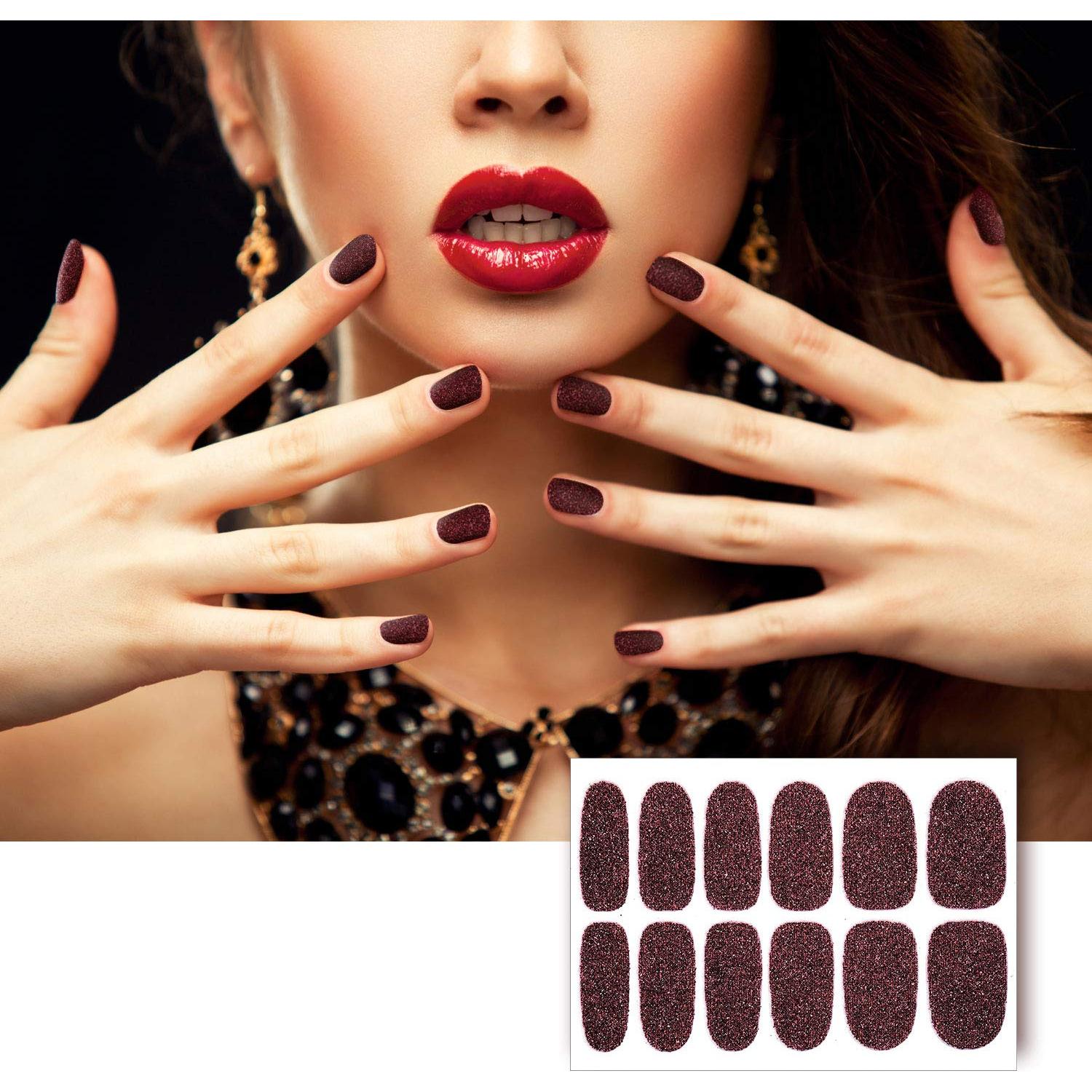 Envolturas de Uñas Brillantes Maitys 16 Hojas Color Retro