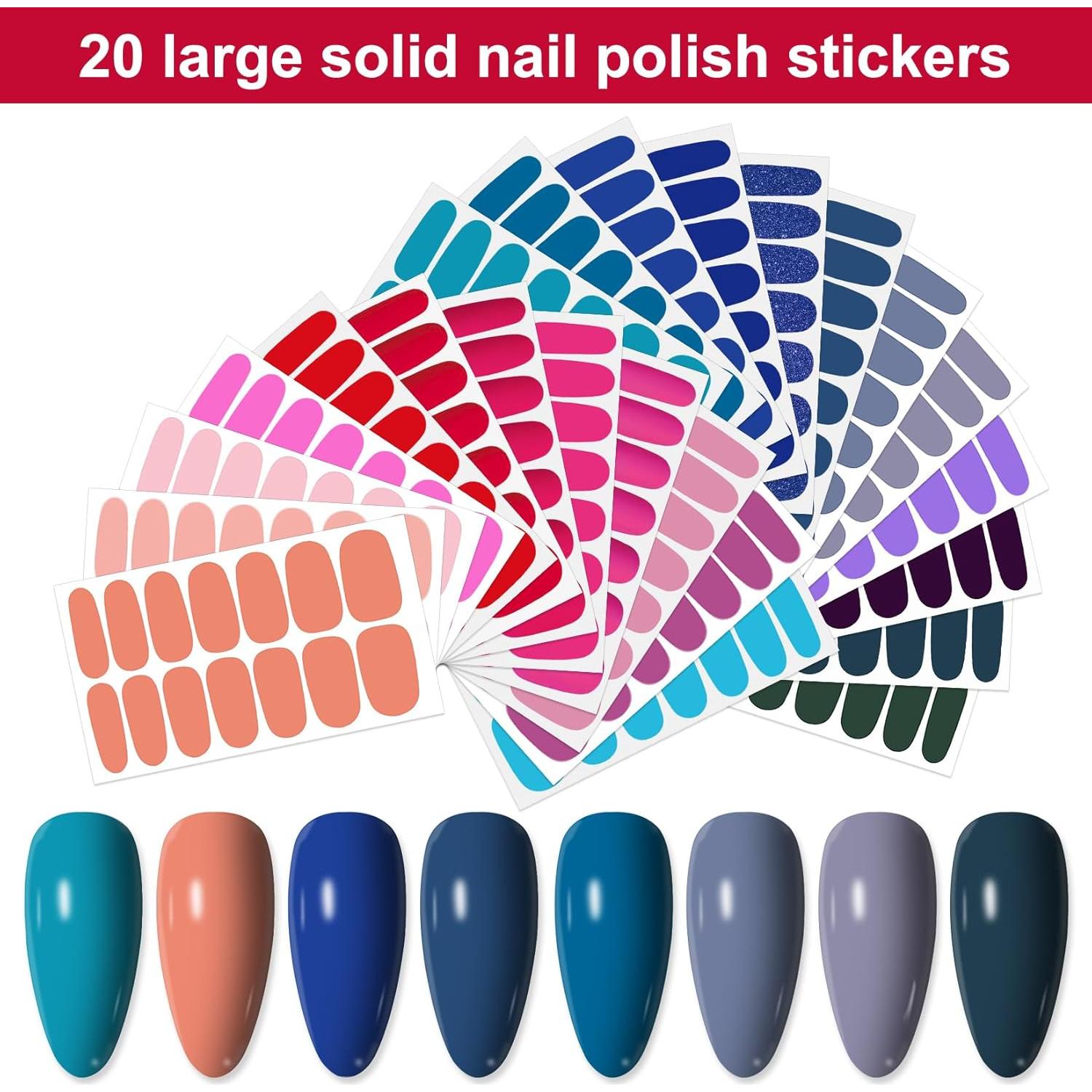 24 Hojas Stickers de Esmalte de Uñas YECIRALA - 336 Piezas