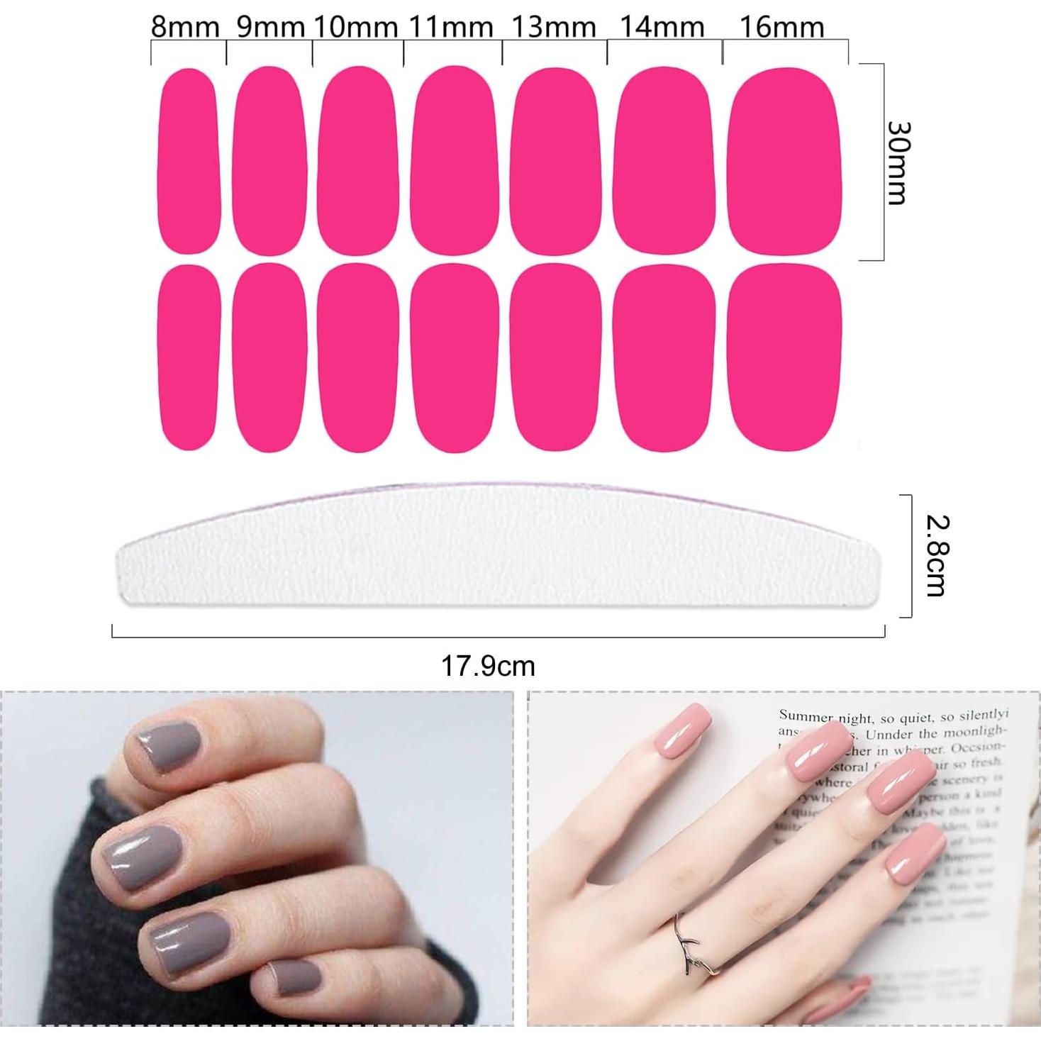 24 Hojas Stickers de Esmalte de Uñas YECIRALA - 336 Piezas