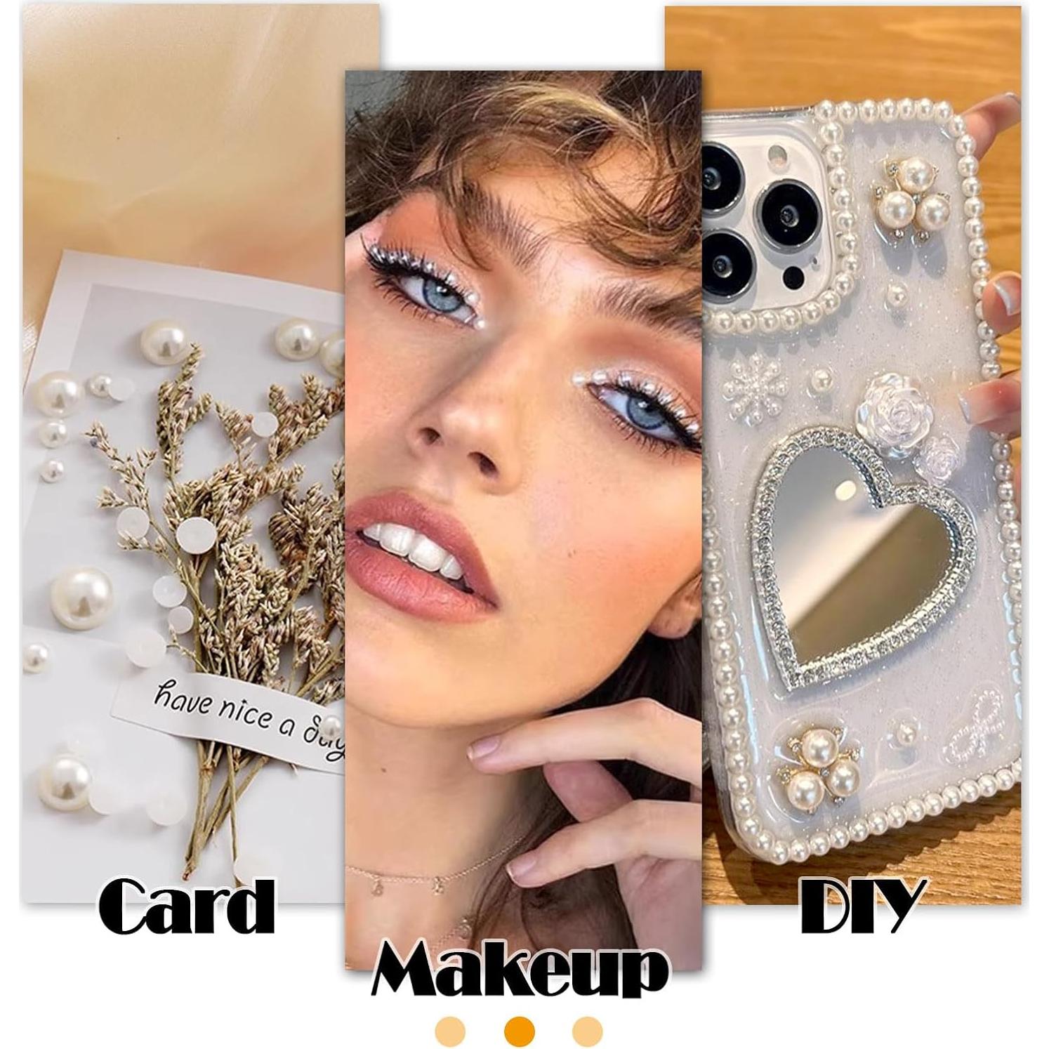 BlingKingdom 660pcs Perlas Autoadhesivas Blancas para Manualidades