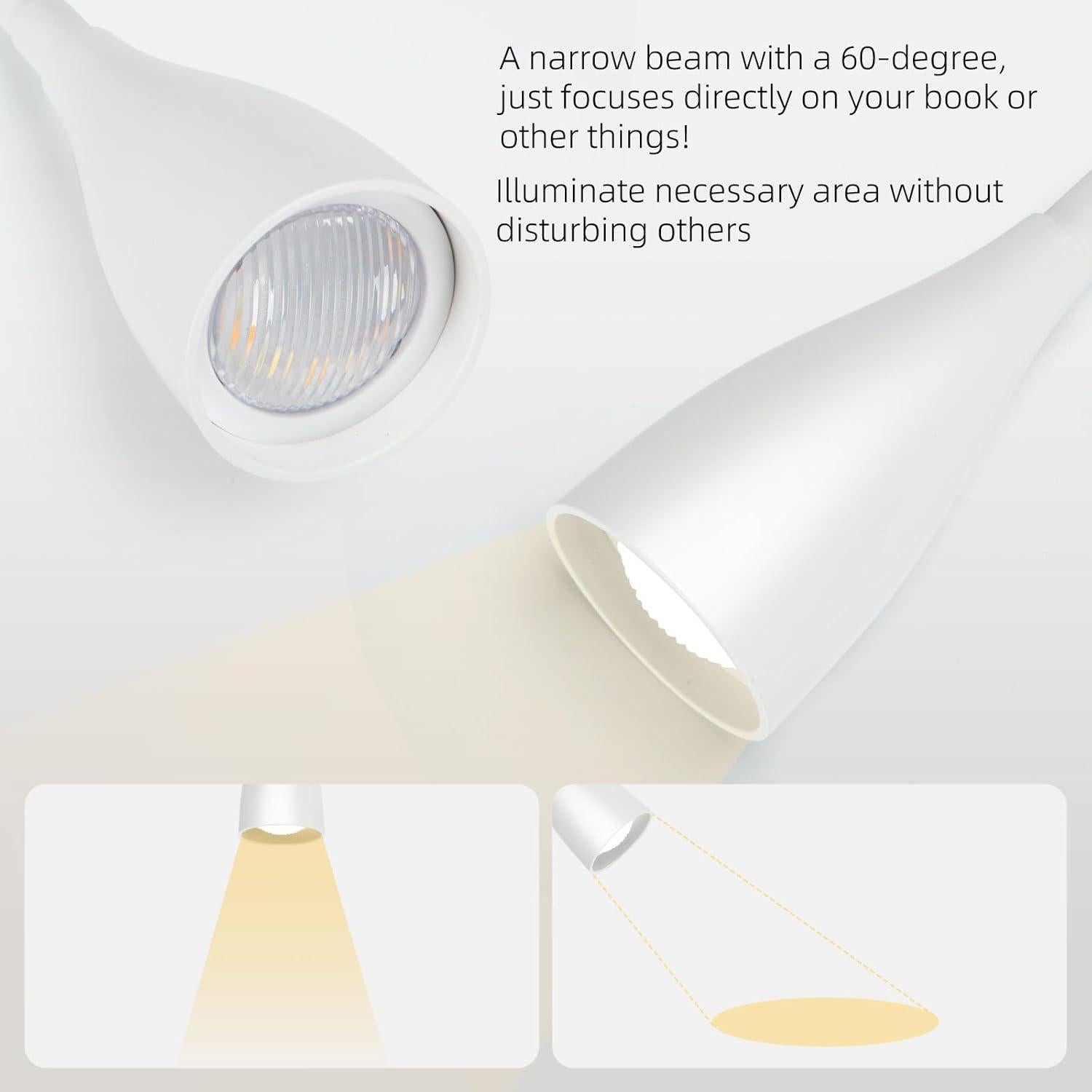 Luz de lectura LED de pared LiFMIRA, regulable 10 niveles, USB