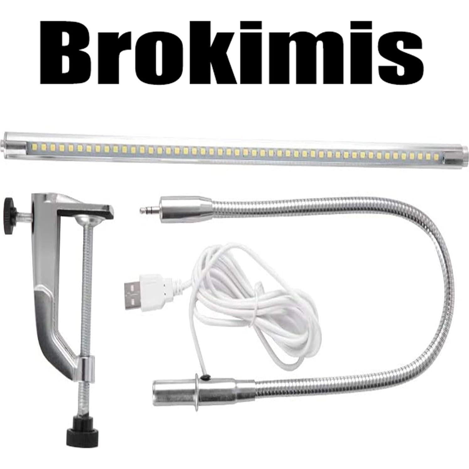 Lámpara de Escritorio LED Brokimis 8W con Clip Flexible 360°