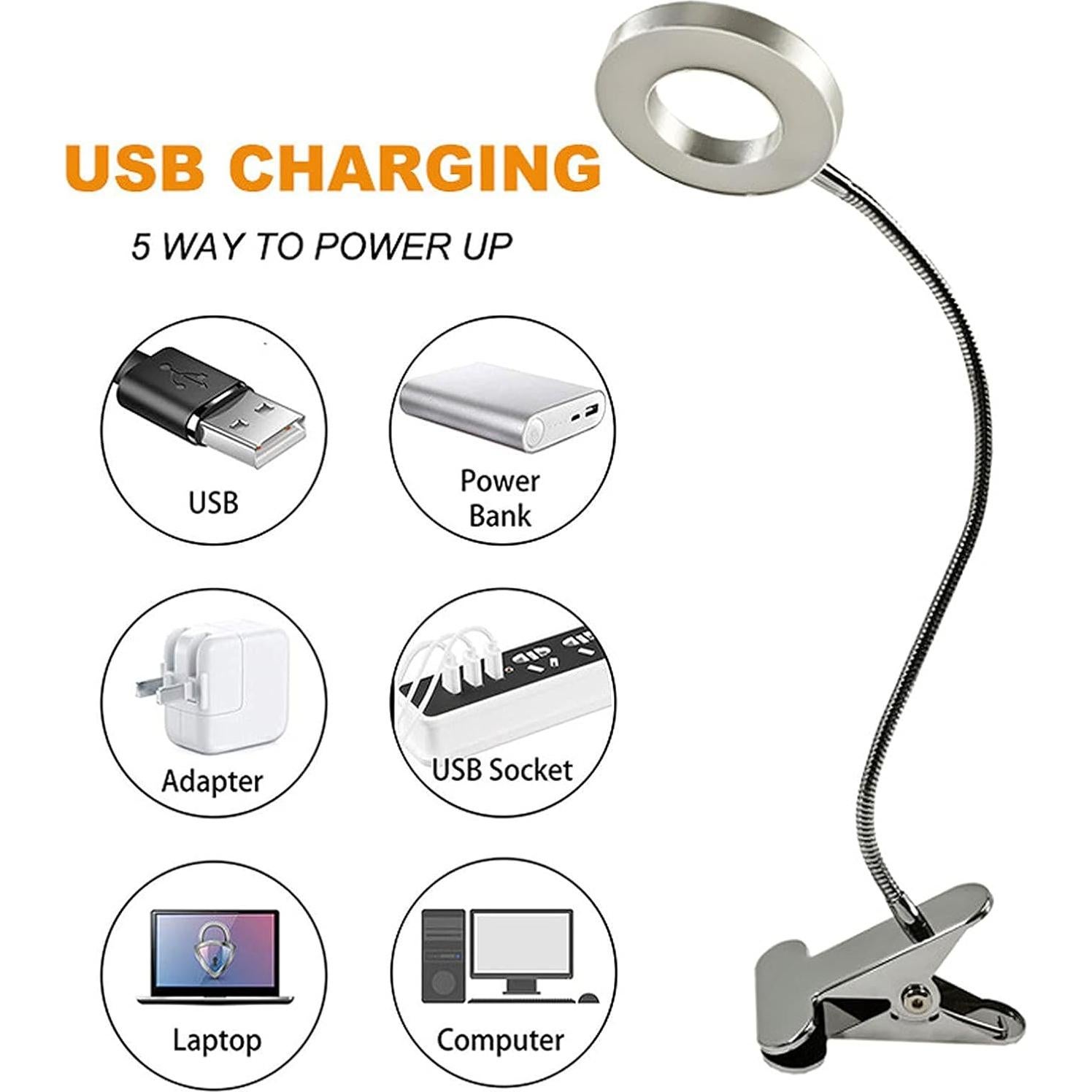 Luz de Estudio LED con Clip Liyouduo, 3 Temperaturas, 10 Brillos