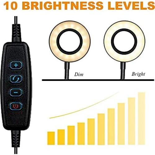 Luz de Estudio LED con Clip Liyouduo, 3 Temperaturas, 10 Brillos