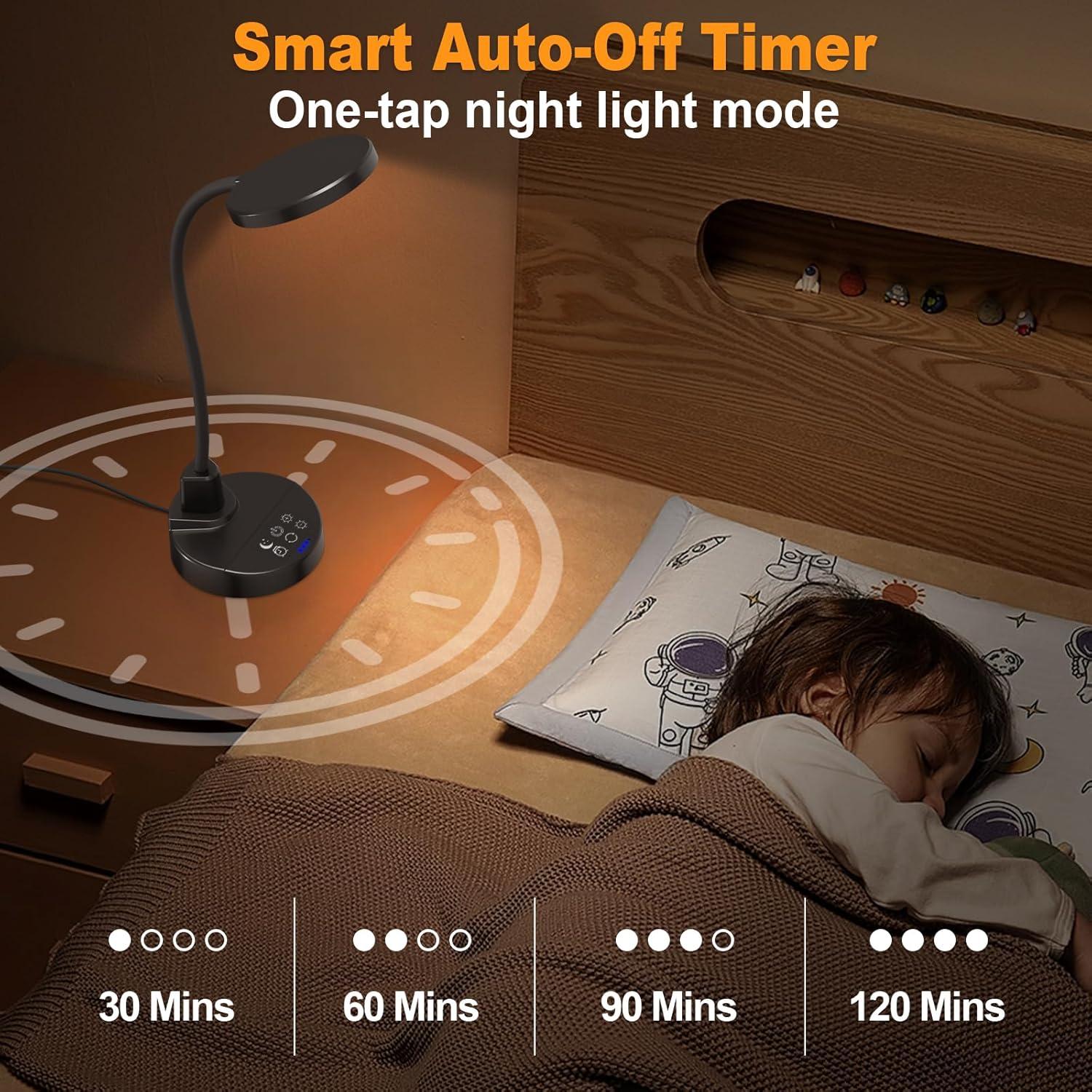 Lámpara de Escritorio LED ZAPLIT 15W con Carga USB y Brazo Flexible