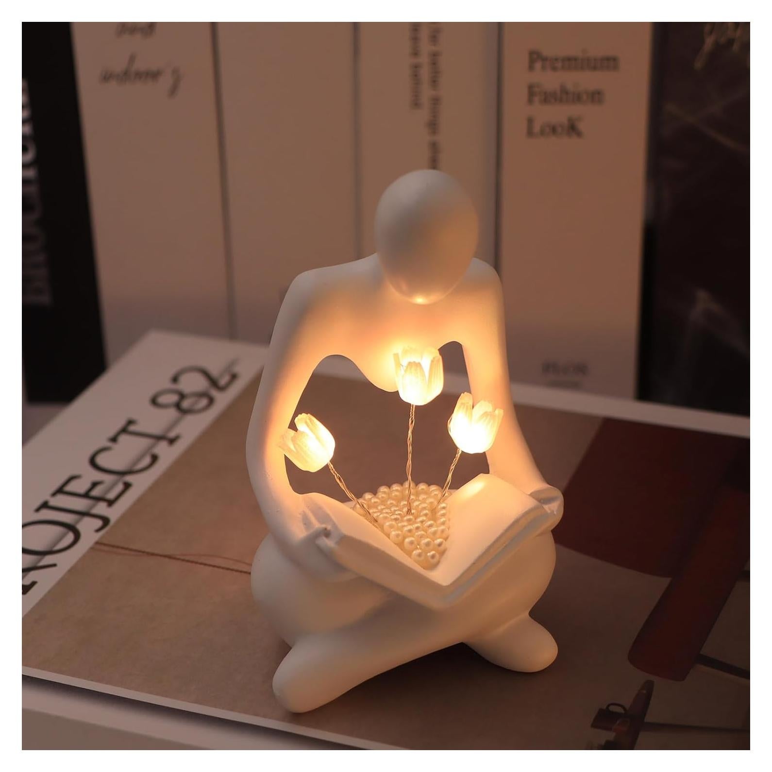 Lámpara Tulipán ITOWNKN LED Escultura de Lectura 6.1x11.5cm