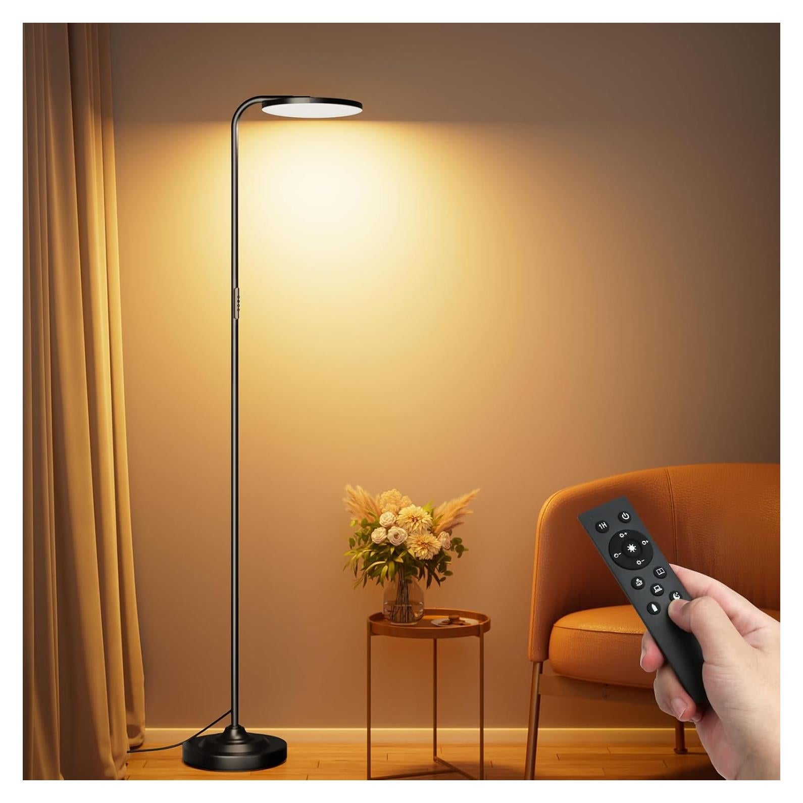 Lámpara de Pie LED SIBRILLE 36W Dimmable Control Remoto