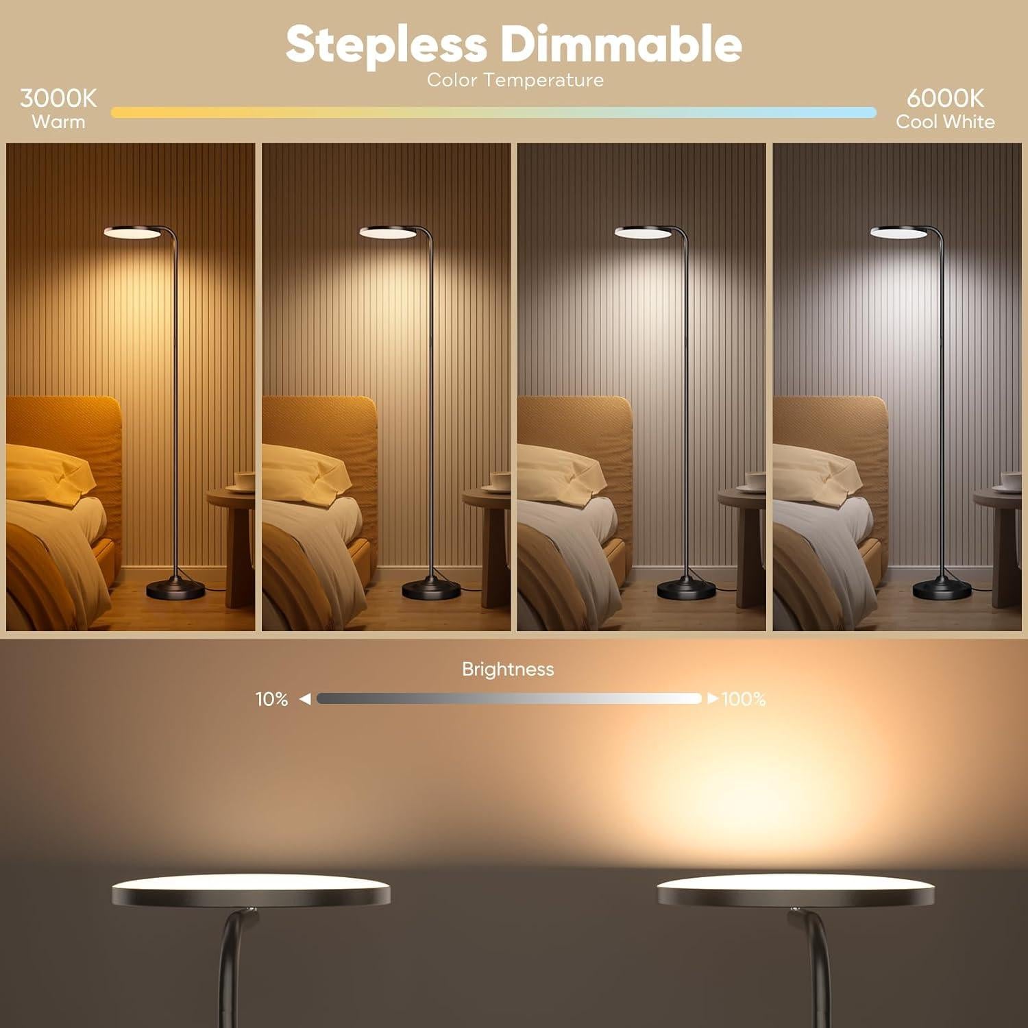 Lámpara de Pie LED SIBRILLE 36W Dimmable Control Remoto