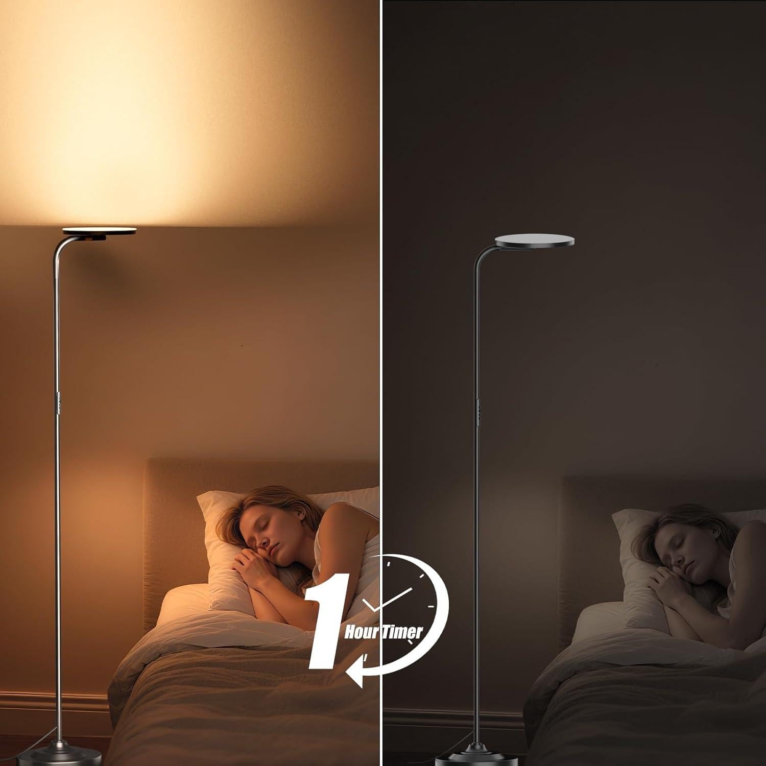 Lámpara de Pie LED SIBRILLE 36W Dimmable Control Remoto