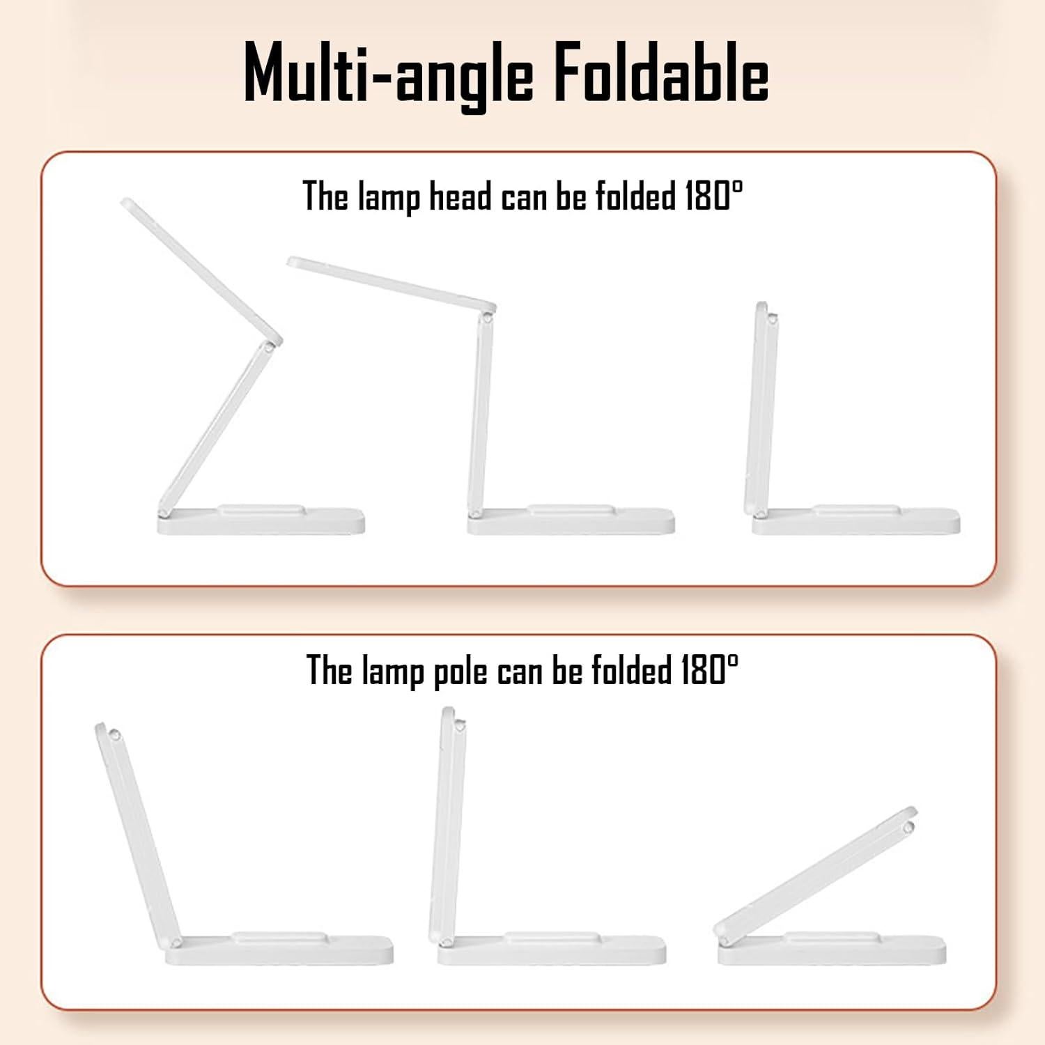 Lámpara de Escritorio Plegable LED Kvppvt JN-104 USB Ajustable