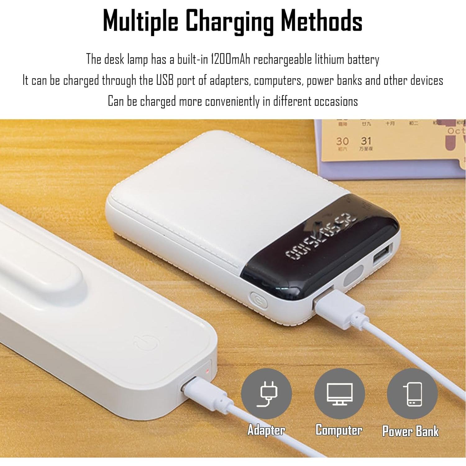 Lámpara de Escritorio Plegable LED Kvppvt JN-104 USB Ajustable