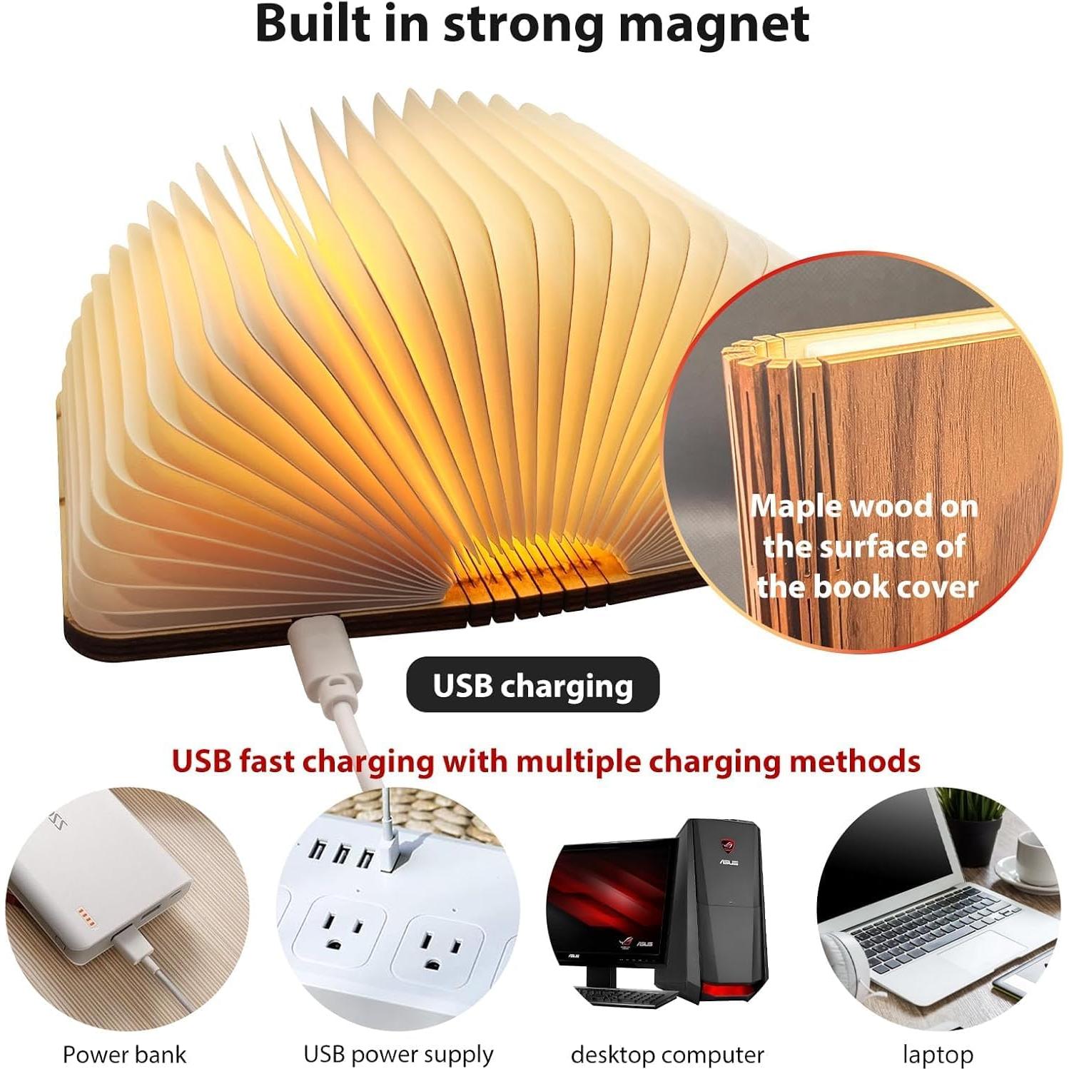 Lámpara de Libro Plegable LED BARAT - Luz Suave 3 Colores