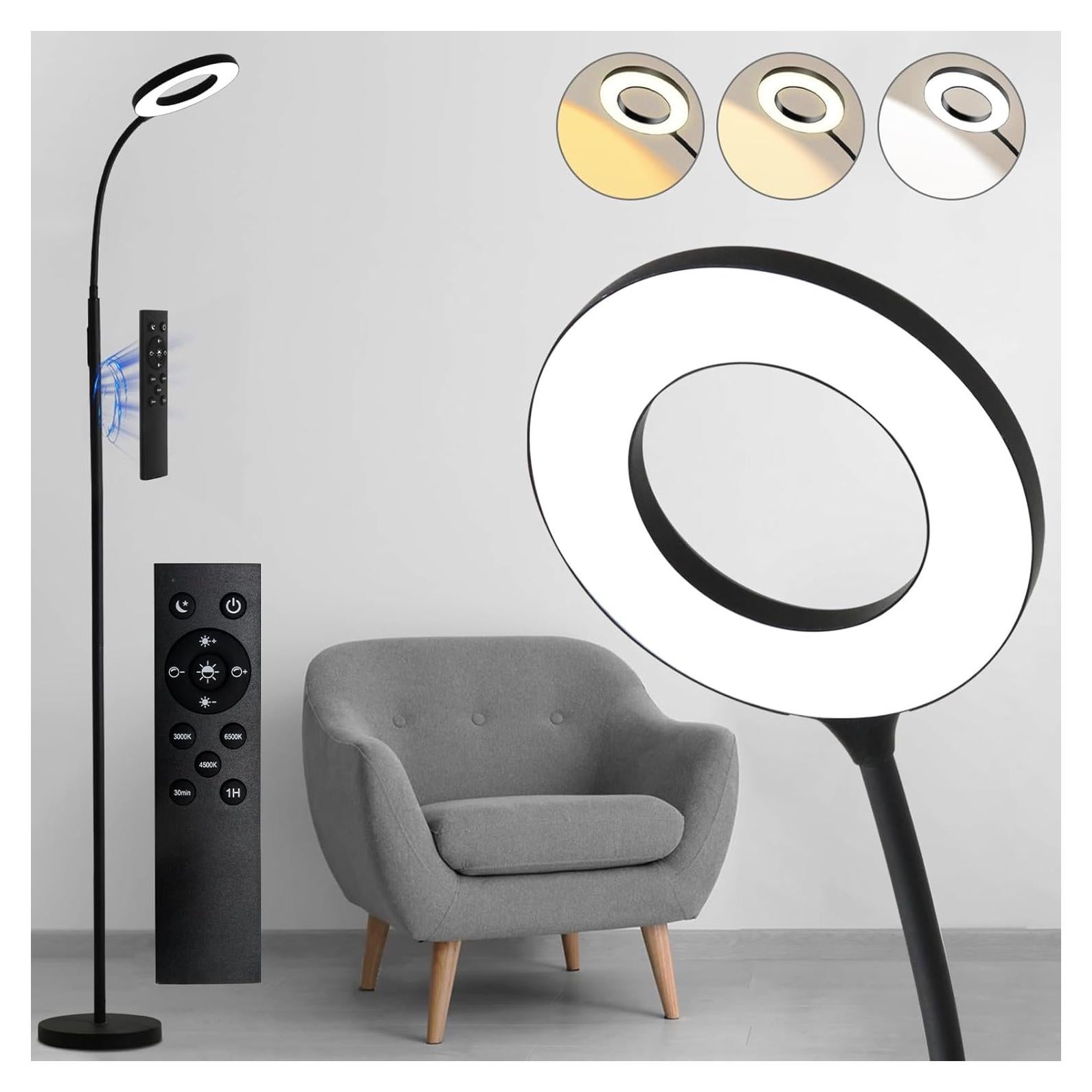 Lámpara de Pie LED YOPSTAR 12W 1000LM Cuello de Ganso