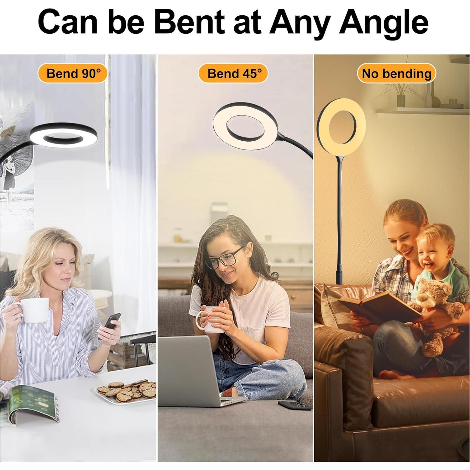 Lámpara de Pie LED YOPSTAR 12W 1000LM Cuello de Ganso