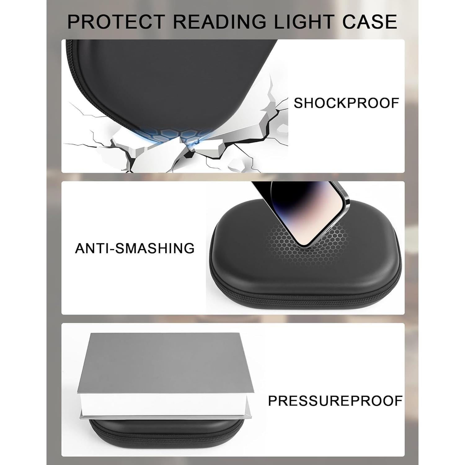 Funda de Almacenamiento para Luz de Lectura Glocusent Negra Pequeña