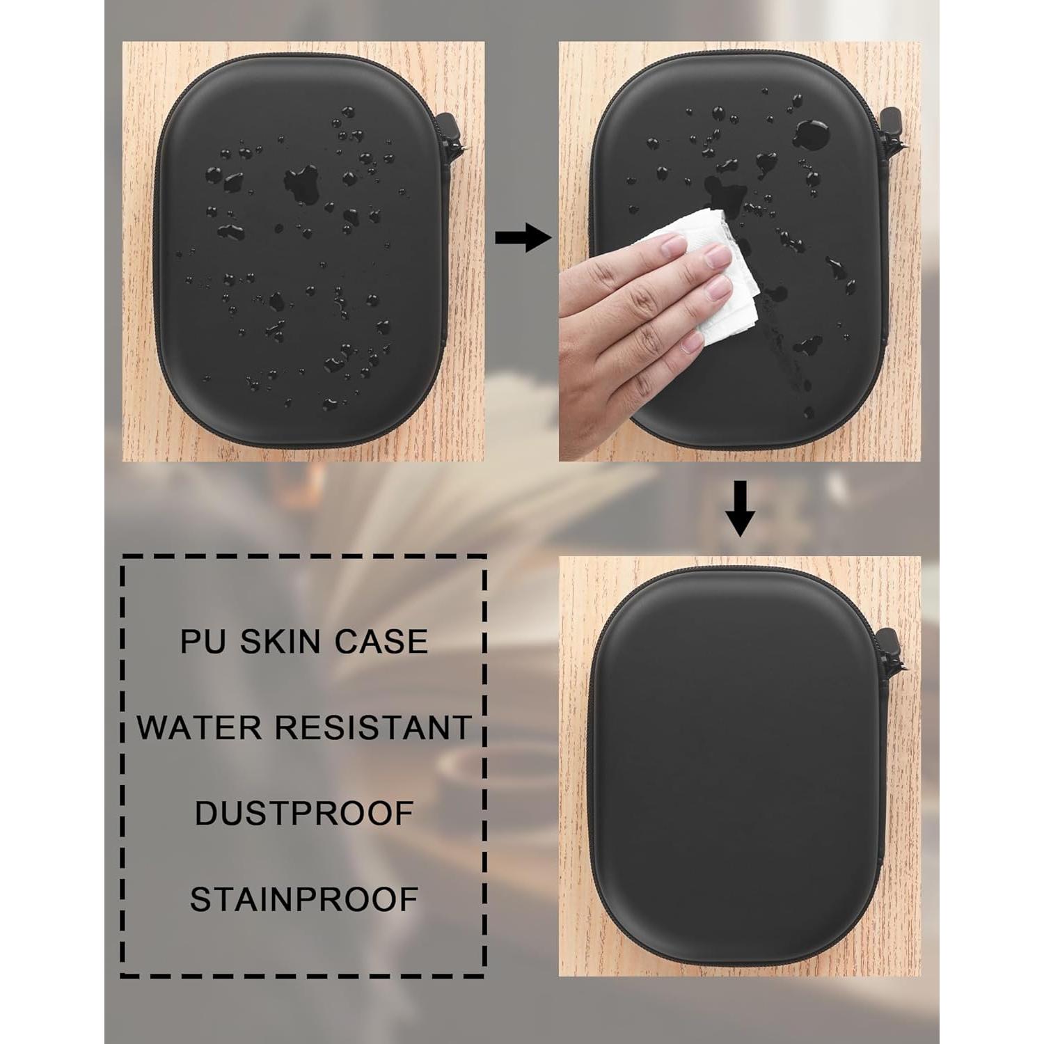 Funda de Almacenamiento para Luz de Lectura Glocusent Negra Pequeña