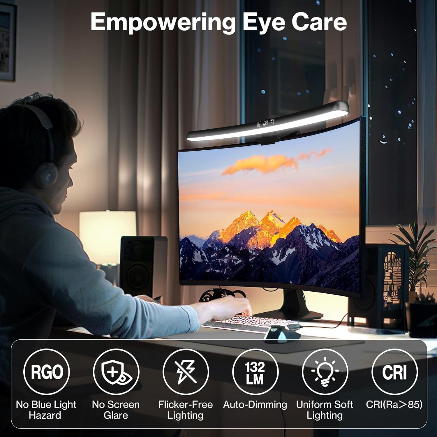 Barra de Luz LED para Monitor Laliled Curvada 39cm USB-C