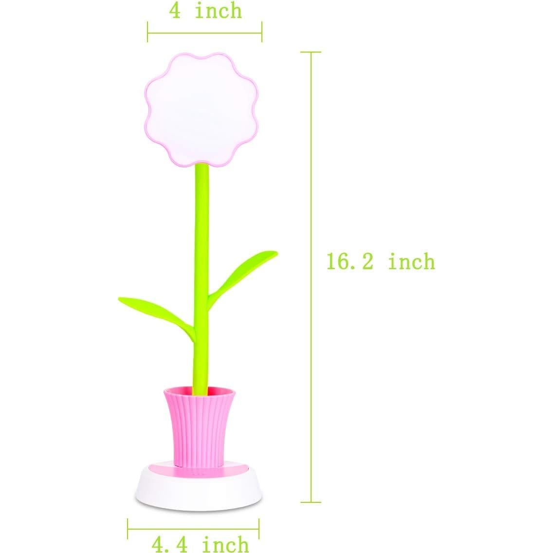 Lámpara de Escritorio LED Uniwit Girasol Rosa Ajustable 41cm