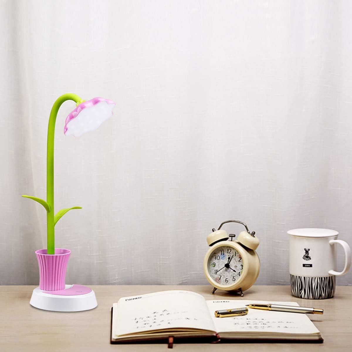 Lámpara de Escritorio LED Uniwit Girasol Rosa Ajustable 41cm