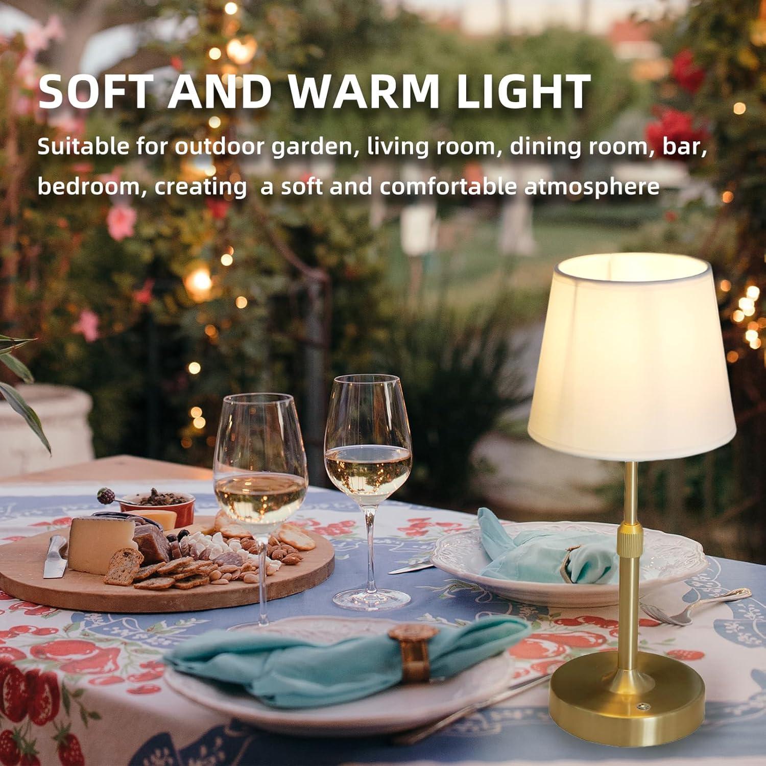 Lámpara Recargable USB TD003 para Botellas de Vino Dorada