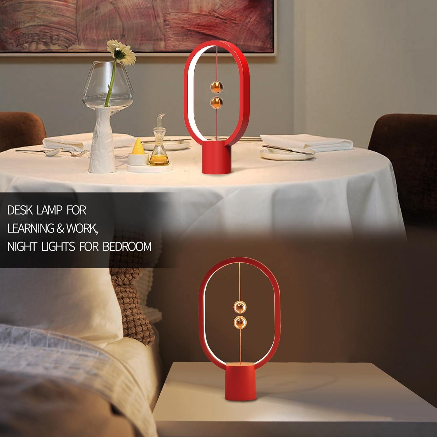 Lámpara de Mesa LED Magnética YONGJUNLI Rojo 14x5.1cm