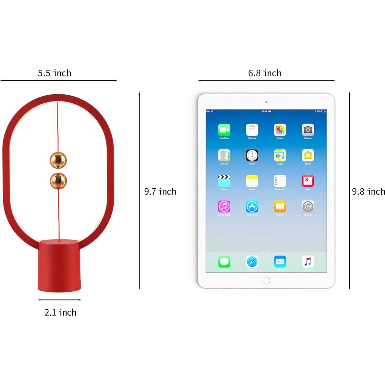 Lámpara de Mesa LED Magnética YONGJUNLI Rojo 14x5.1cm