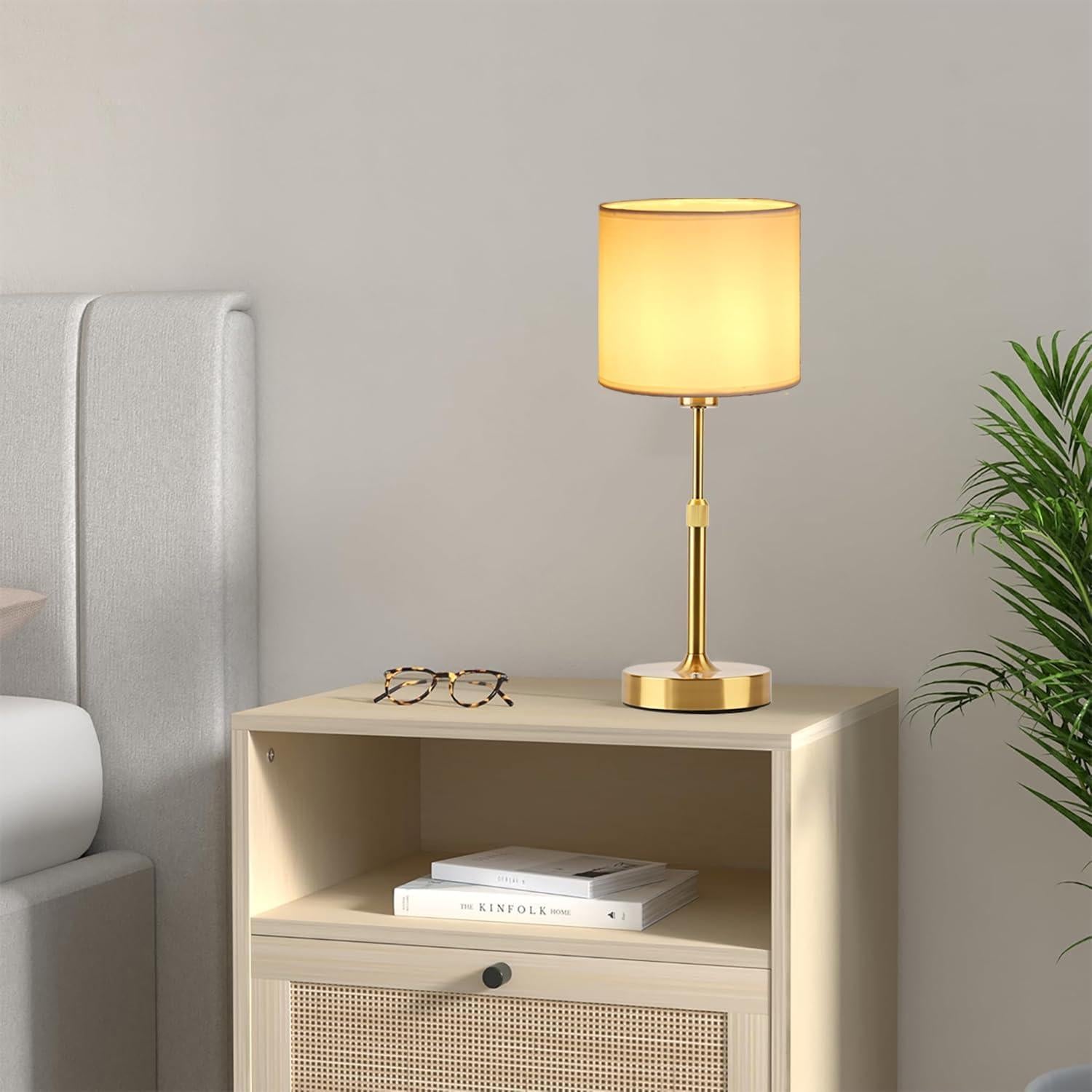 Lámpara de Mesa Inalámbrica TD002 Dorada Recargable USB