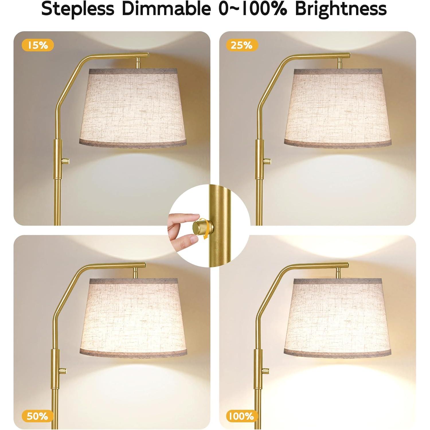 Lámpara de Pie Regulable SUNMORY 9W Dorado 0-100%