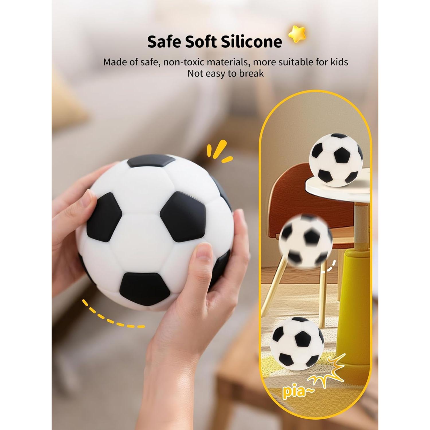 Luz Nocturna de Fútbol TechCharm LED Recargable Silicona 13cm