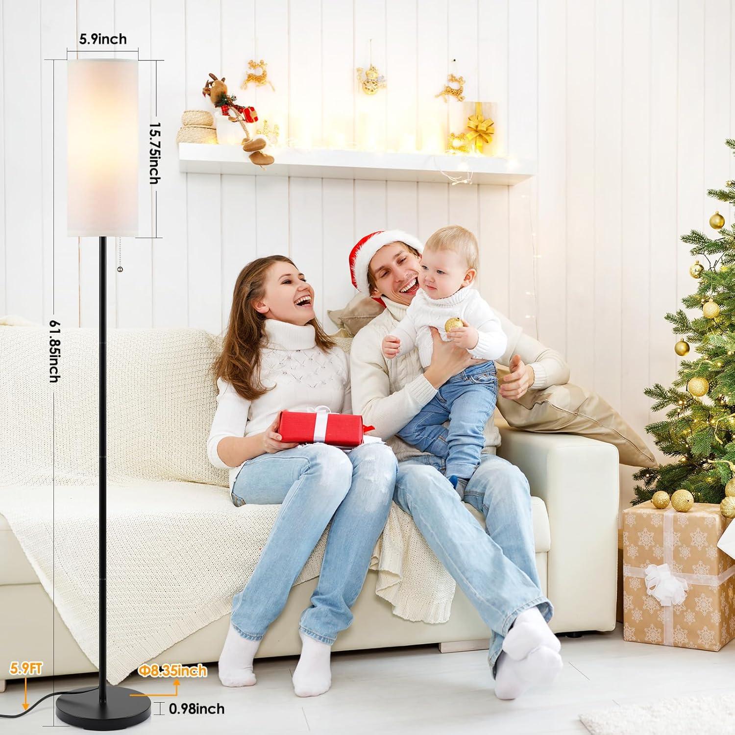 Lámpara de Pie LED Coucrek 3 Temperaturas Color Blanca