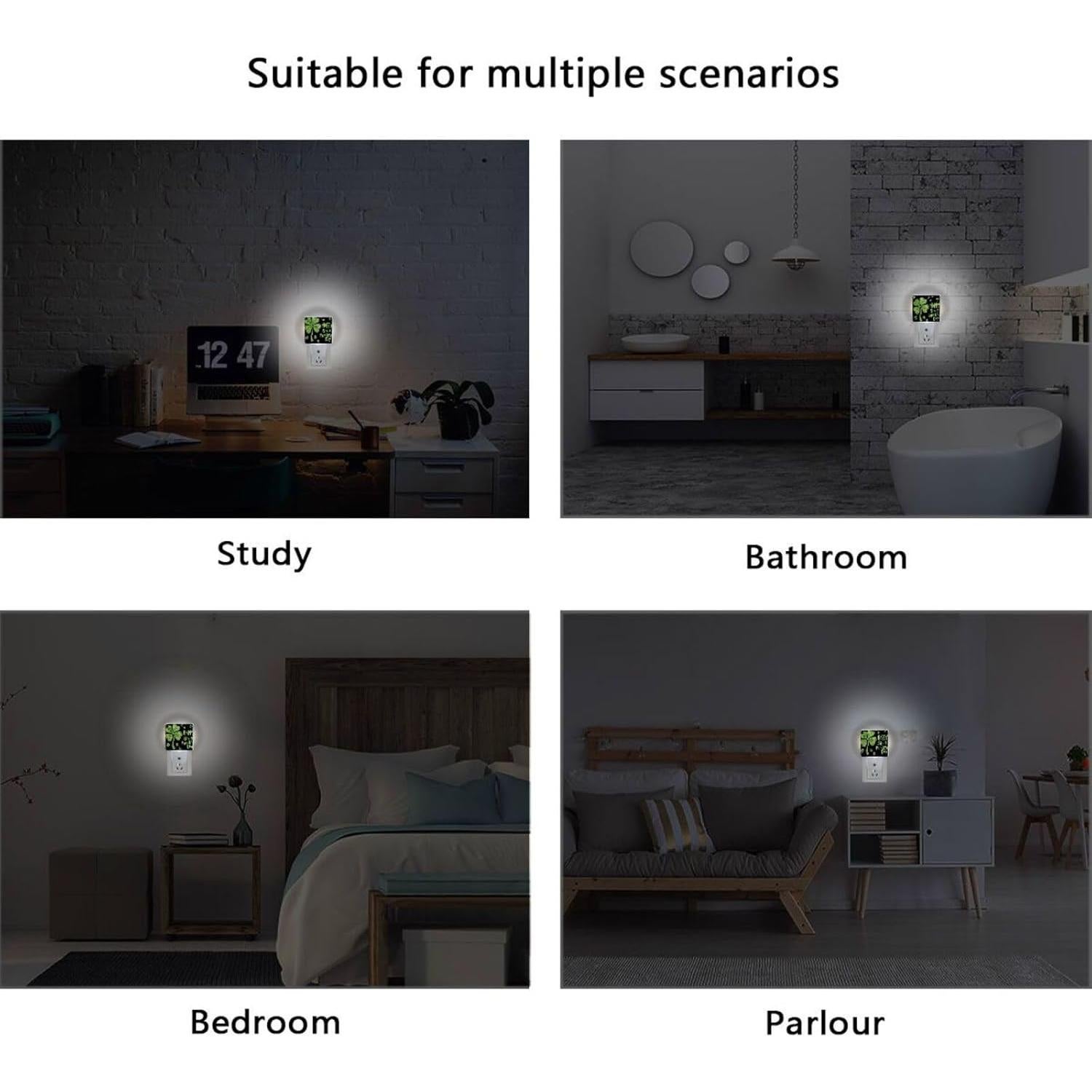 Juego de 2 luces nocturnas LED Pfrewn con sensor automático