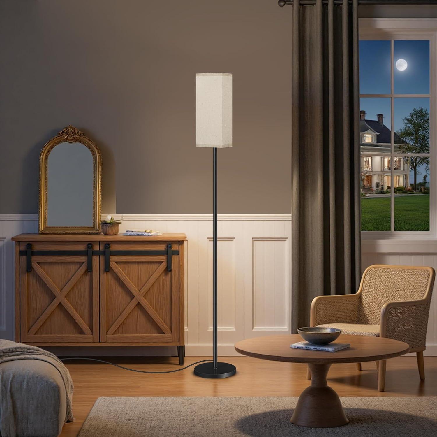 Lámpara de Pie Moderna Goebleson Y07LD05 Negra y Amarilla