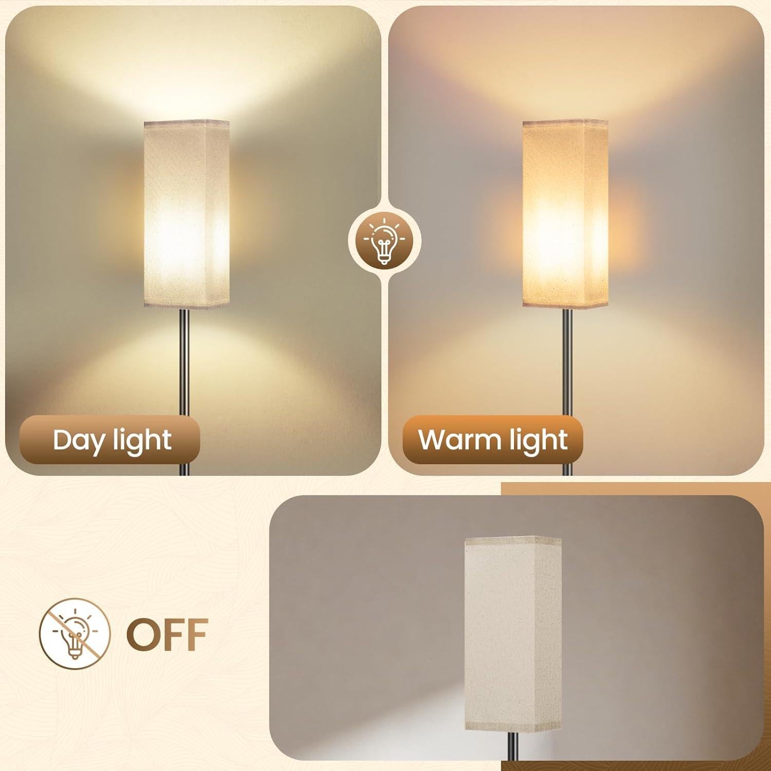 Lámpara de Pie Moderna Goebleson Y07LD05 Negra y Amarilla