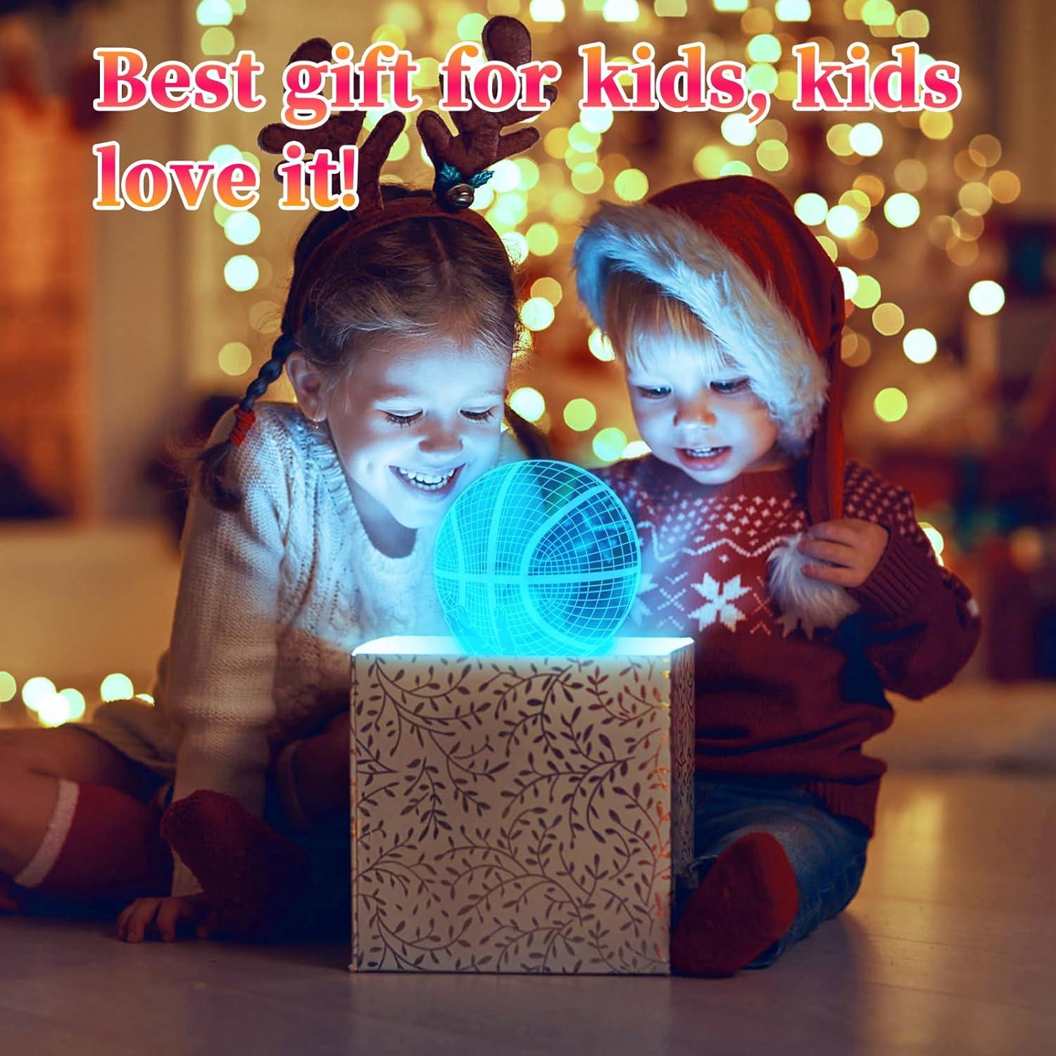 Luz Nocturna 3D Baloncesto Oboist con Control Remoto