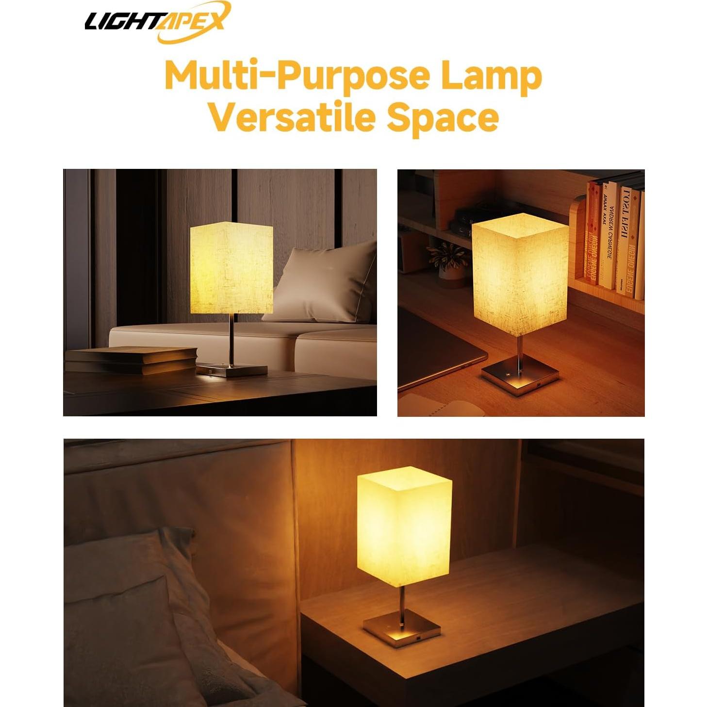 Lámpara de Mesa Inalámbrica Lightapex Cubo Negra 35.5cm