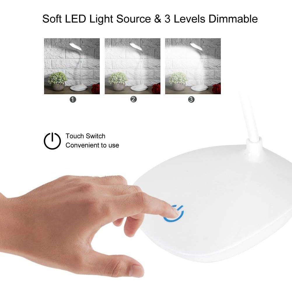 Lámpara de Mesa LED Regulable Hongzer con Carga USB 350Lux