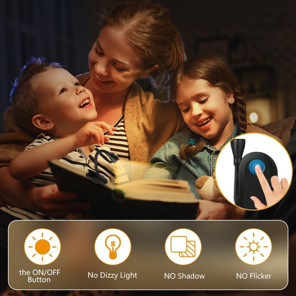 Luz de Lectura LED Riyuu Recargable con Clip Flexible 360°