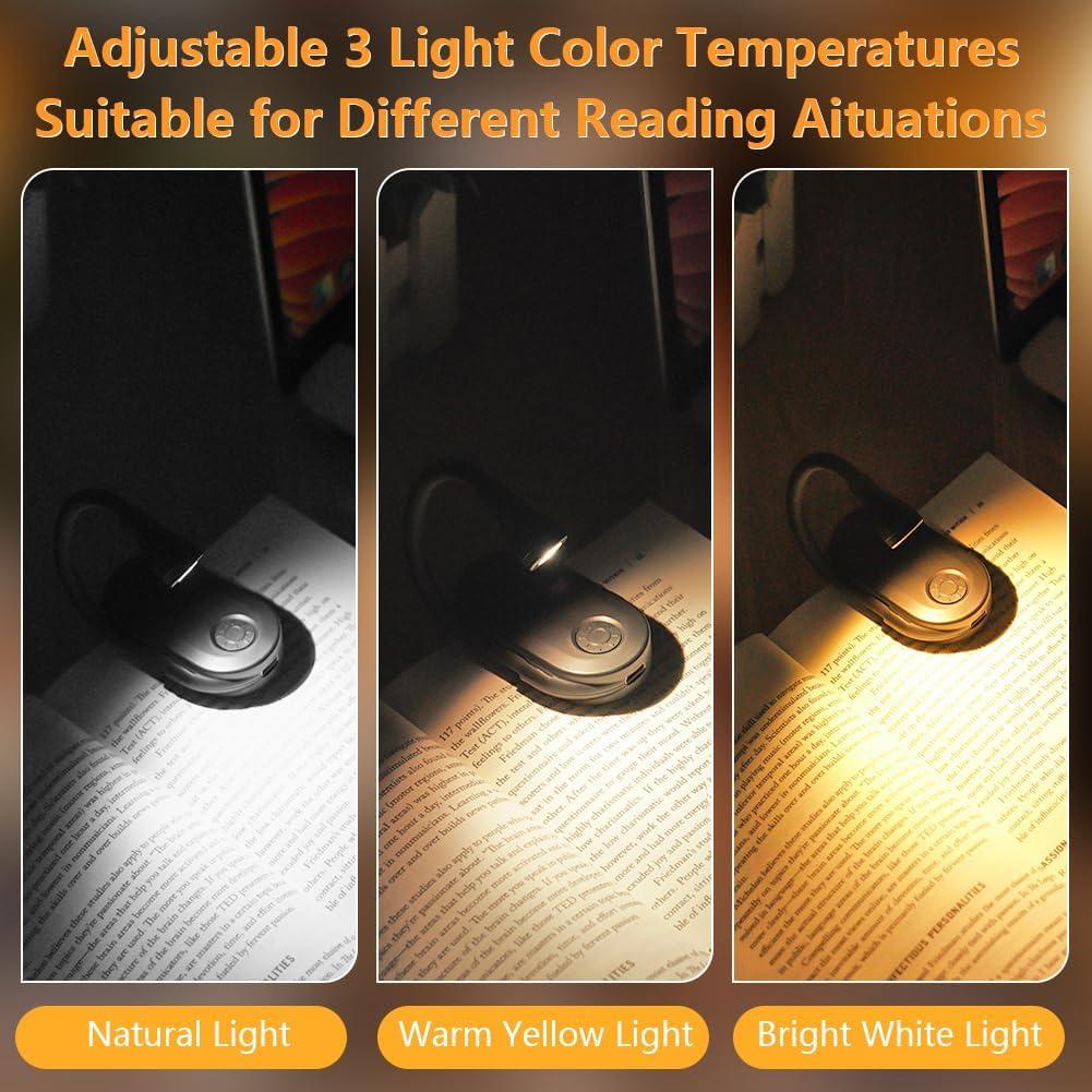 Luz de Lectura LED Riyuu Recargable con Clip Flexible 360°