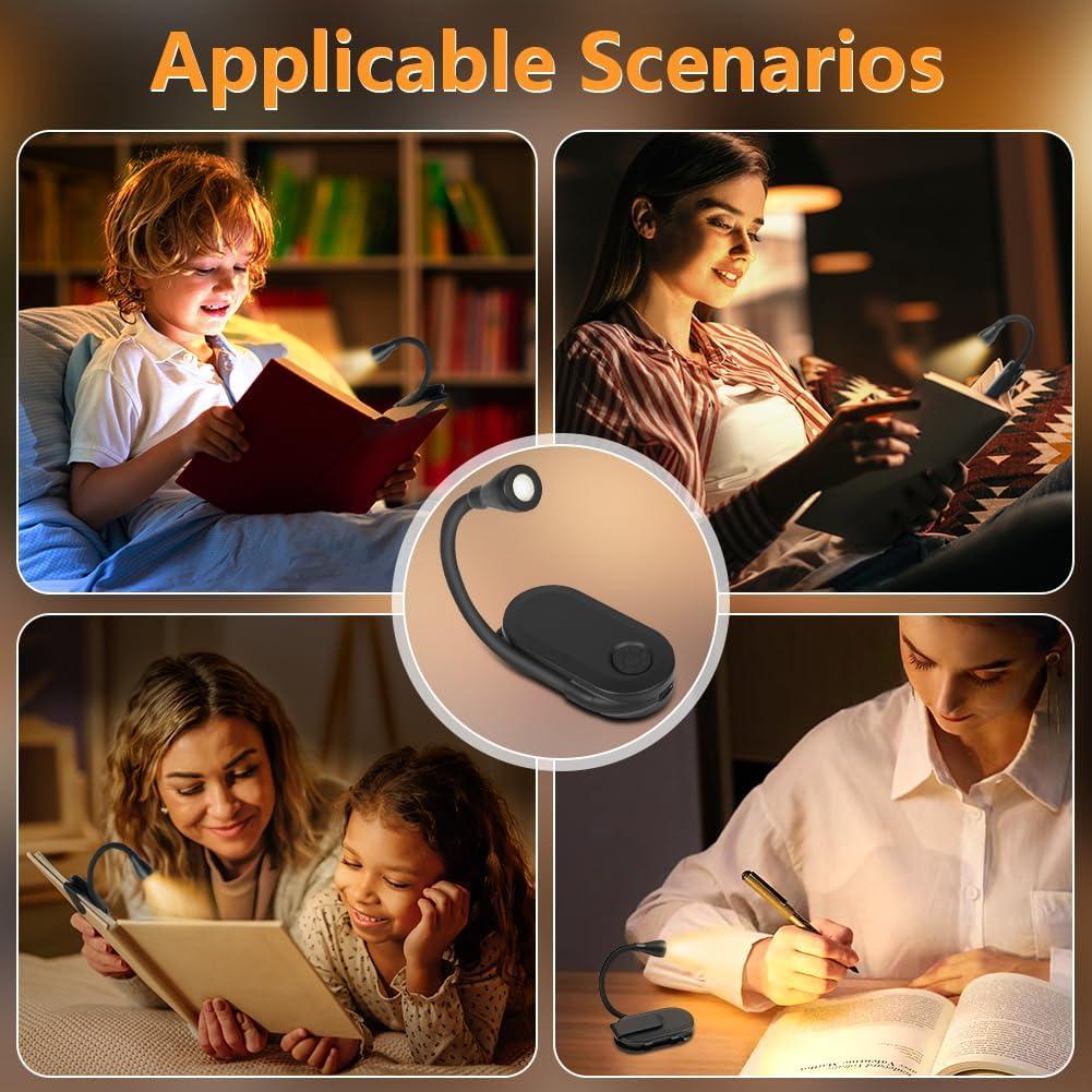 Luz de Lectura LED Riyuu Recargable con Clip Flexible 360°
