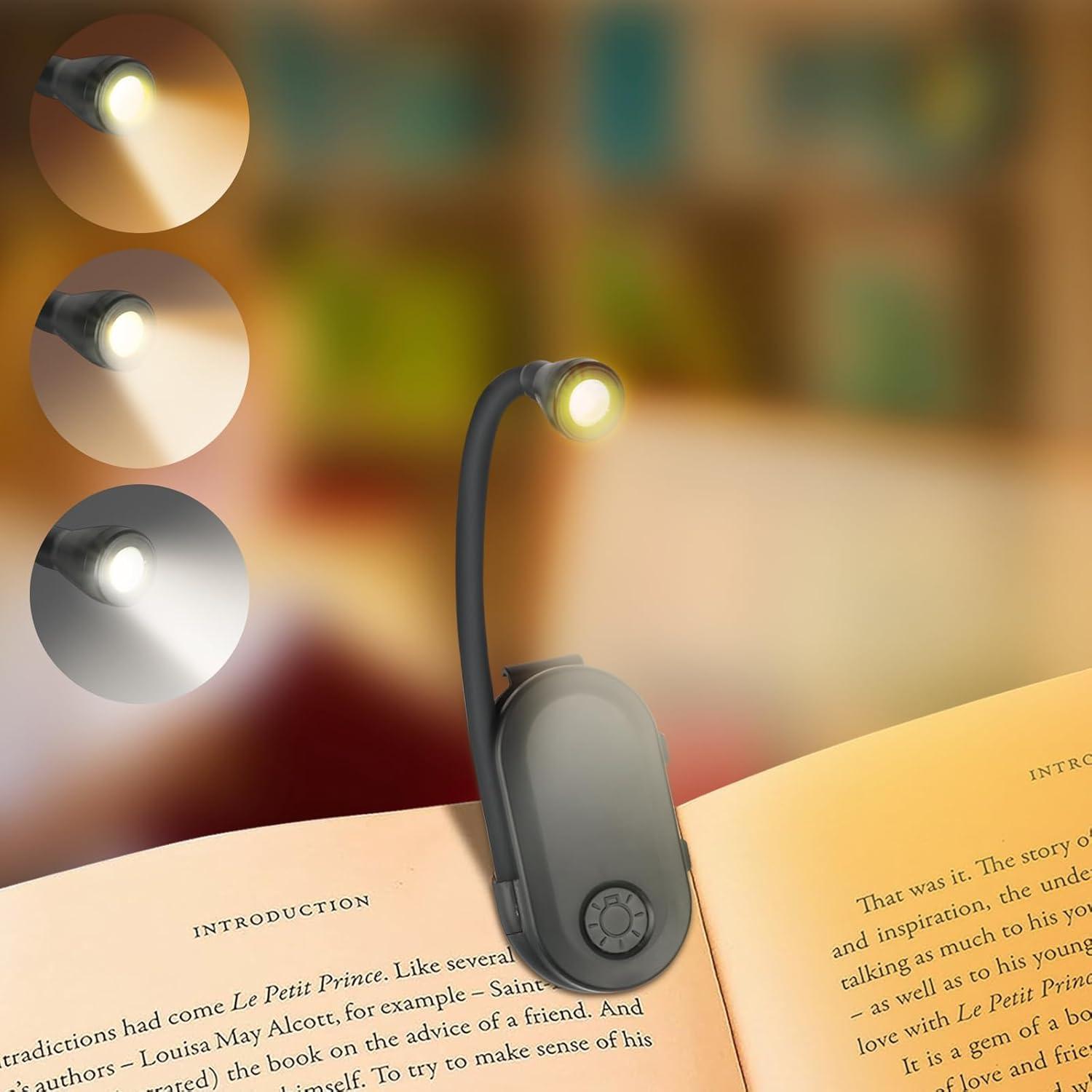 Luz de Lectura LED Riyuu Recargable con Clip Flexible 360°