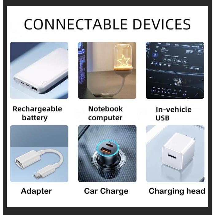 Lámpara LED USB XINHUAYANG HP-2411 - Luz Nocturna 3000K