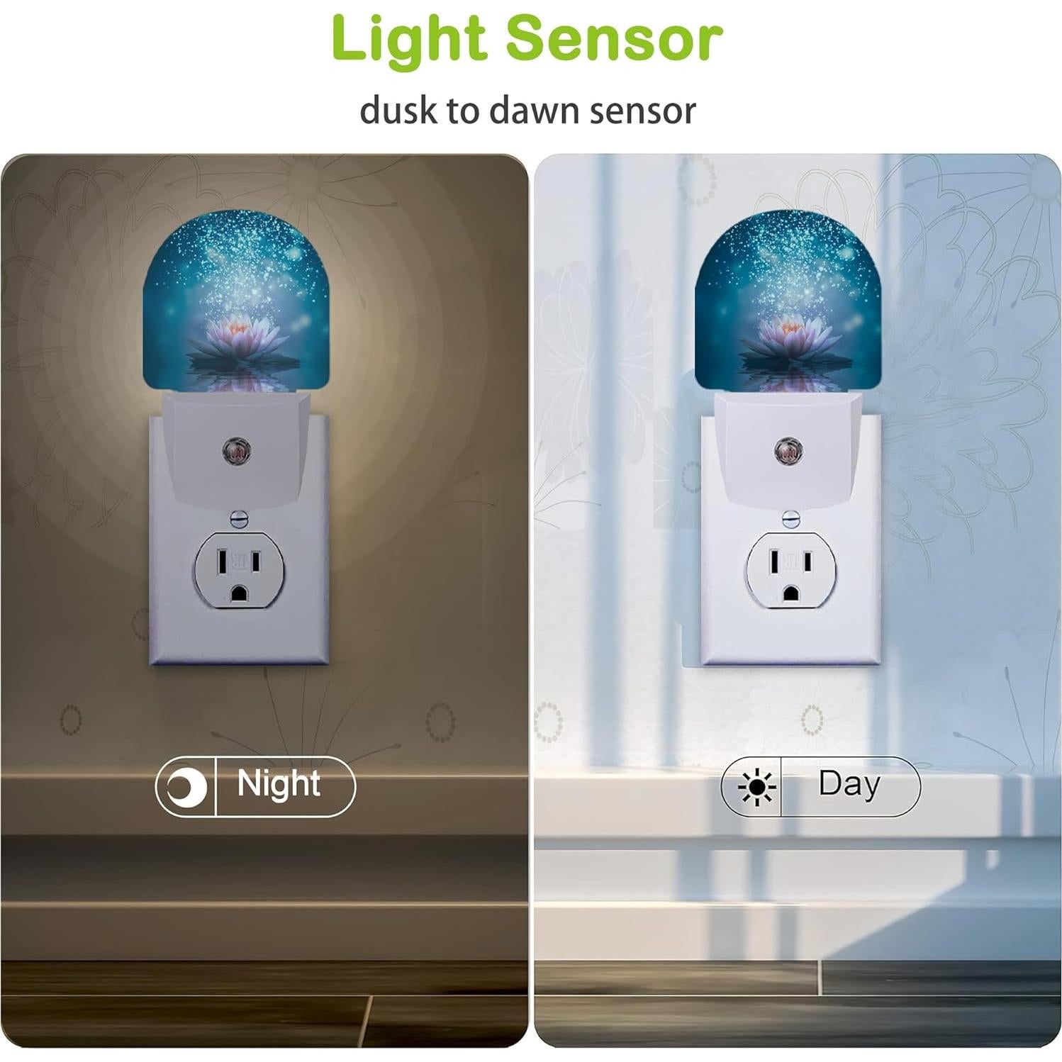 Luz Nocturna LED AOWULA Flor de Loto Enchufable 9.5x6x5 cm