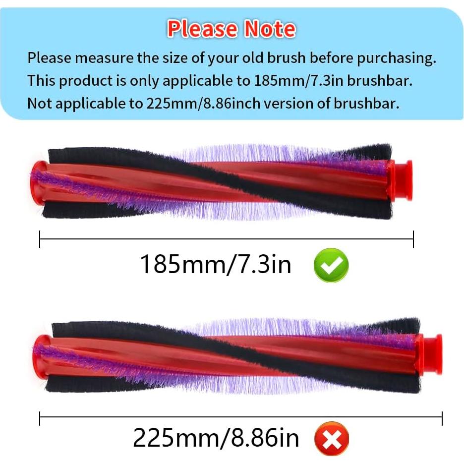 Barra de cepillo de reemplazo WuYan 185mm para Dyson V6 DC59 DC62