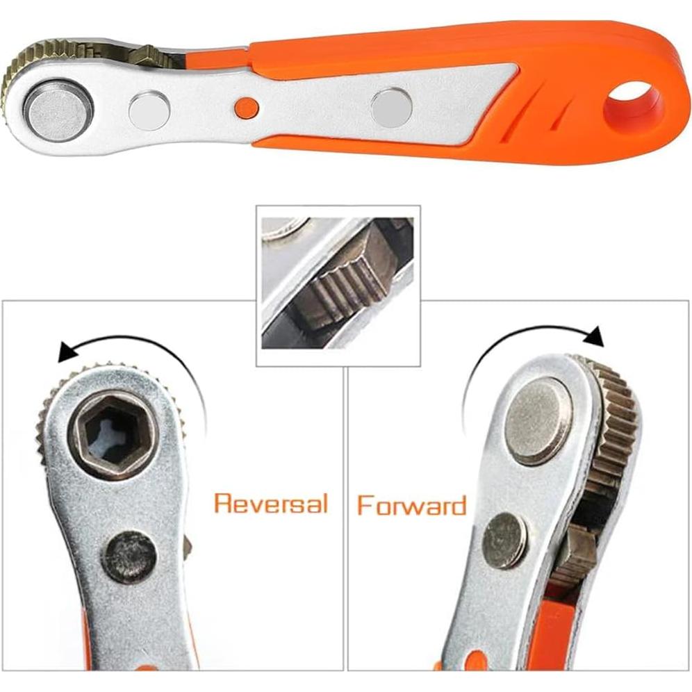 Llave de Carraca Mini Eyech 11 en 1 con Puntas 1/4"