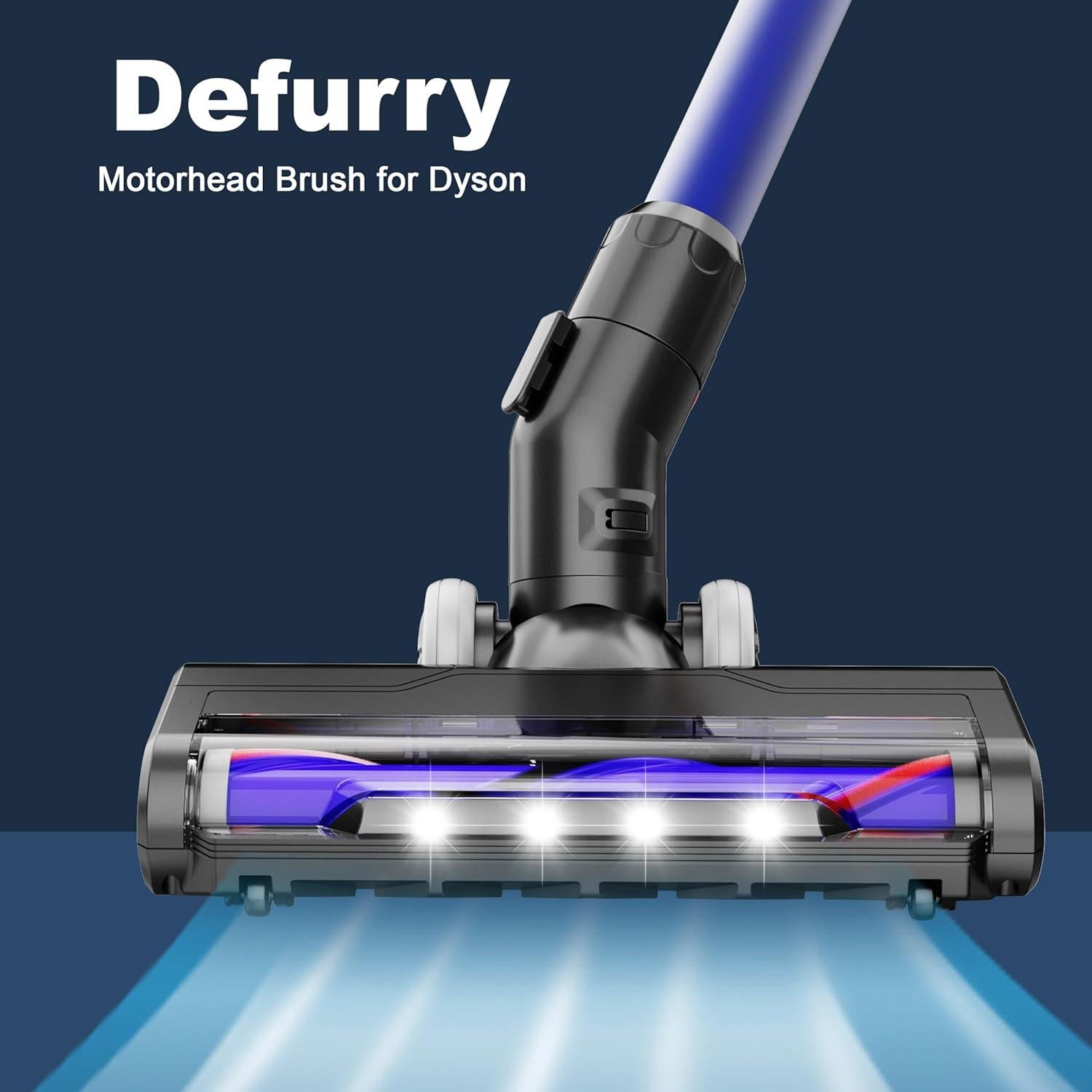 Cepillo Motorhead Defurry con Faros LED para Dyson V7 V8 V10 V11