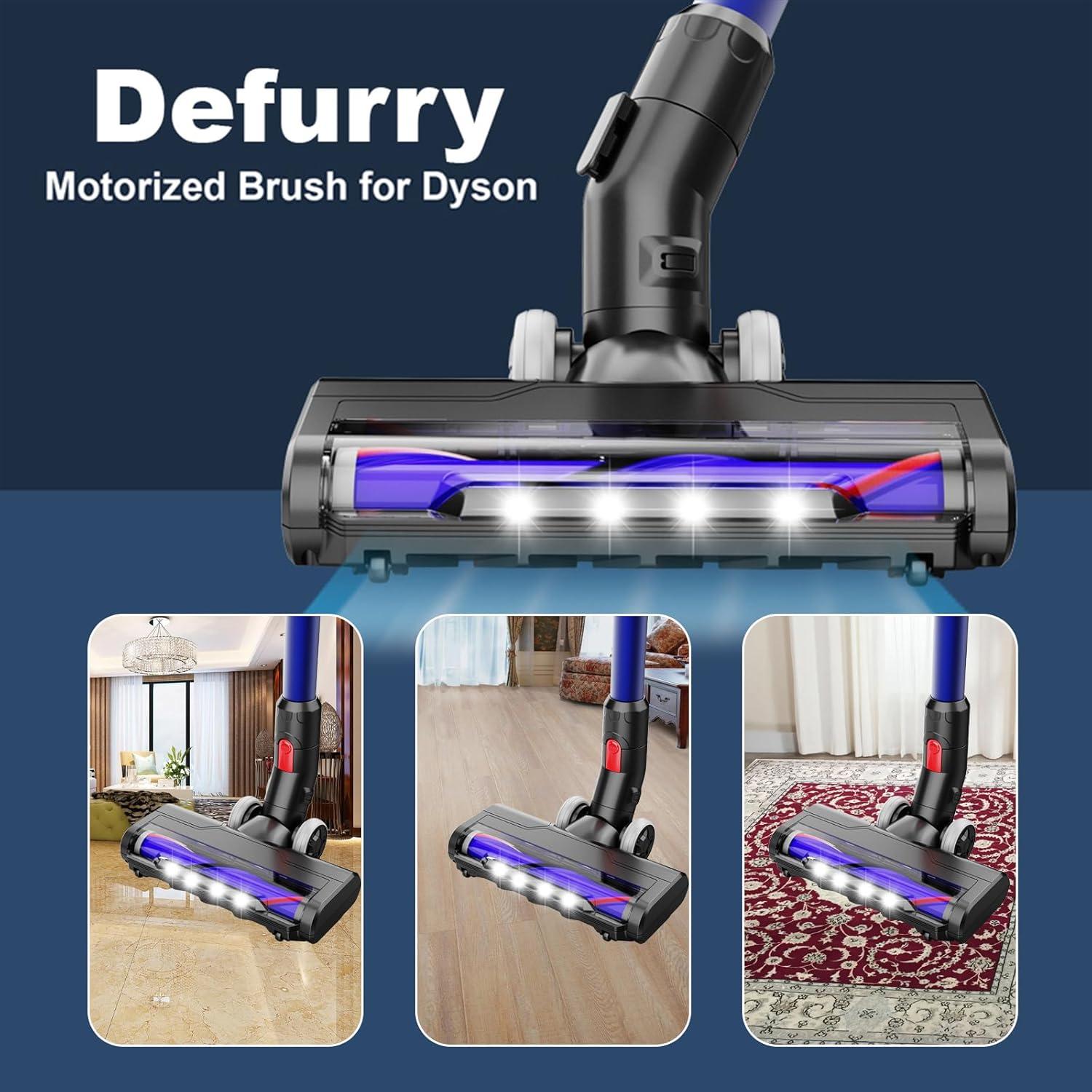 Cepillo Motorhead Defurry con Faros LED para Dyson V7 V8 V10 V11
