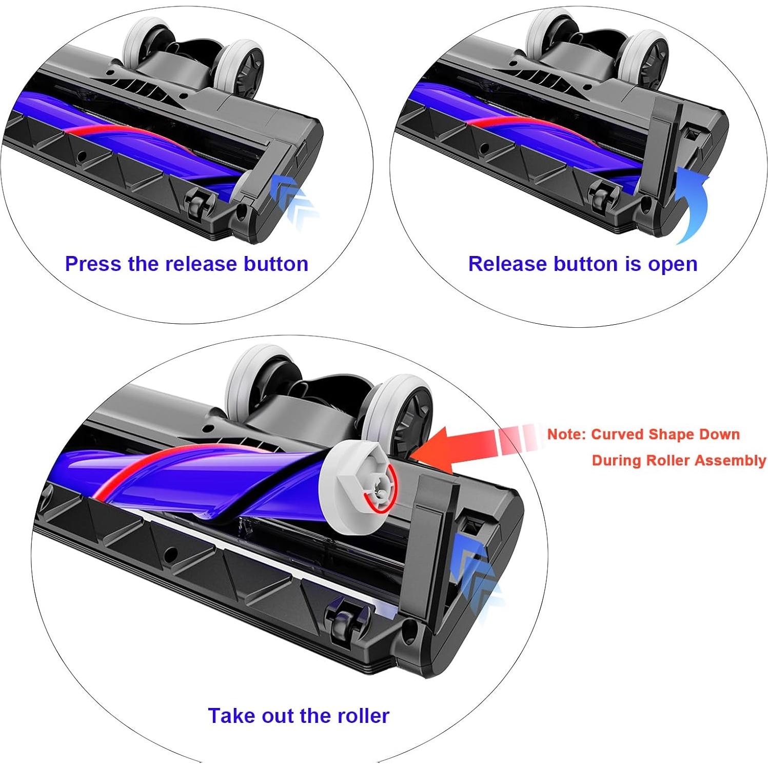 Cepillo Motorhead Defurry con Faros LED para Dyson V7 V8 V10 V11