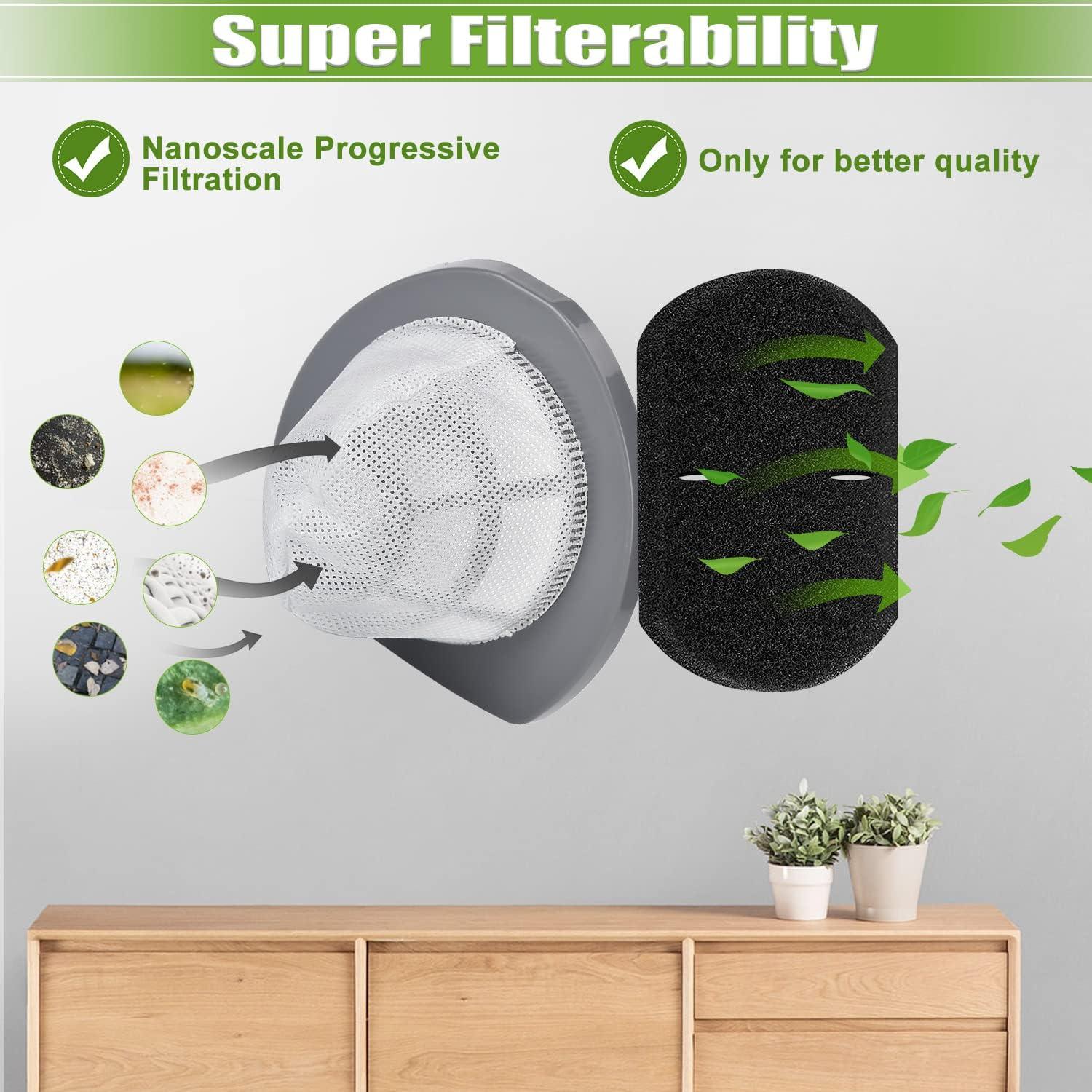 Reemplazo Filtros Bissell Featherweight 2033 - 4 Malla + 6 Espuma